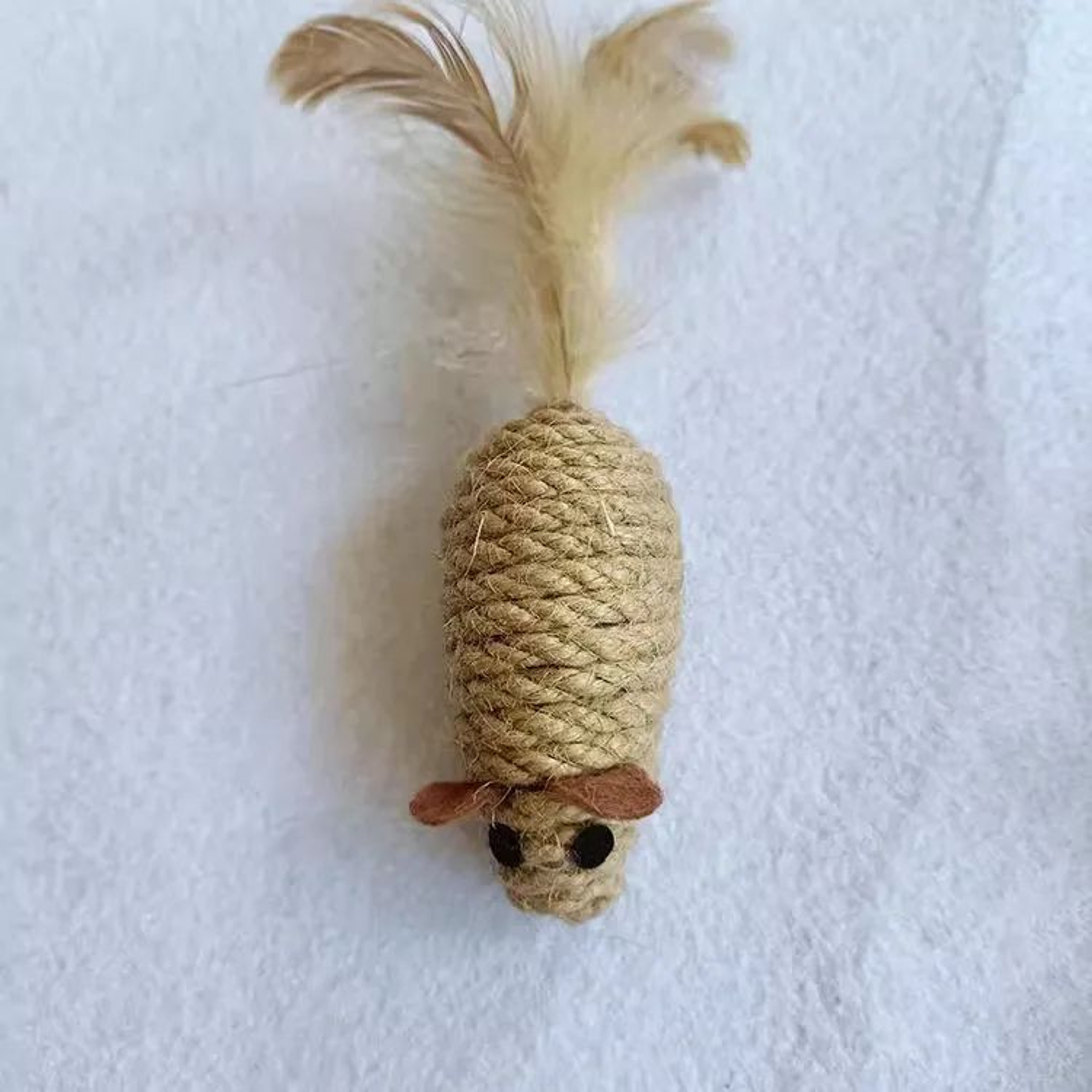 Interactive Sisal Mouse Cat Toy  BiteResistant Plush Hunting Toy For Kittens  Cats 6