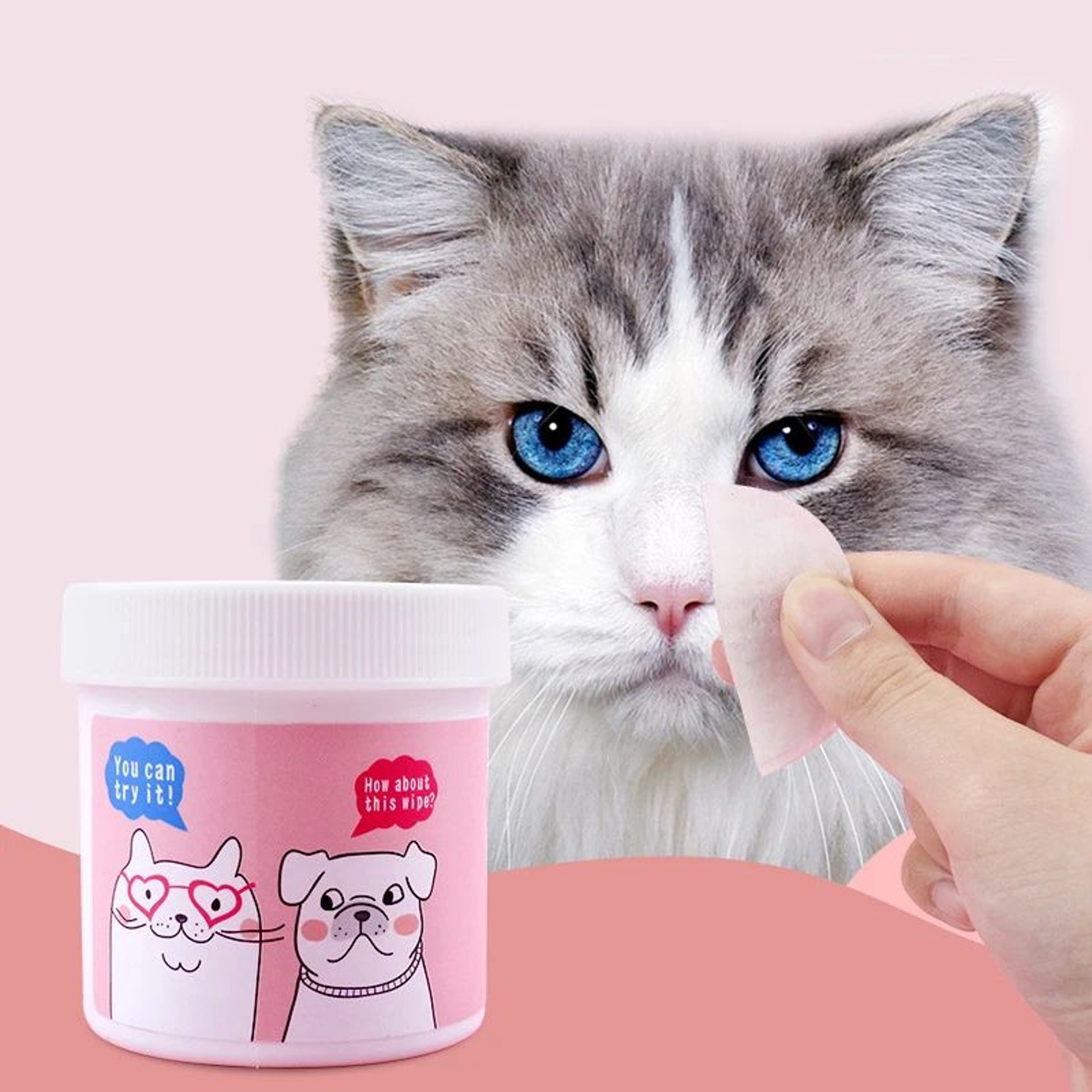 Pet Eye Cleaning Wipes  Tear Stain Remover  Gentle Eye Care Wet Wipes For Dogs  Cats 1