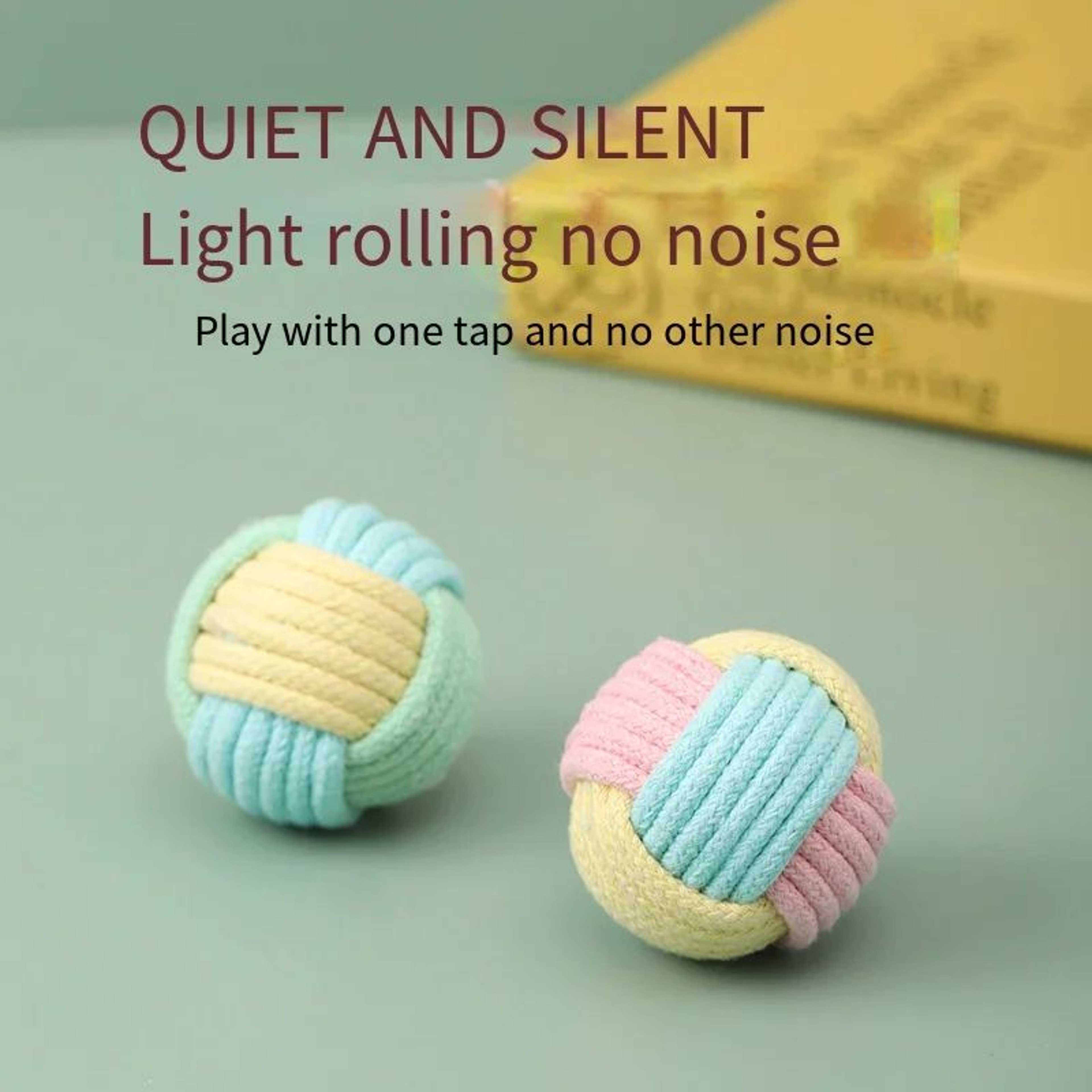 Interactive Catnip Cotton Rope Ball Toy  Handcrafted Plush Dental Chew  Training Toy For Cats 2