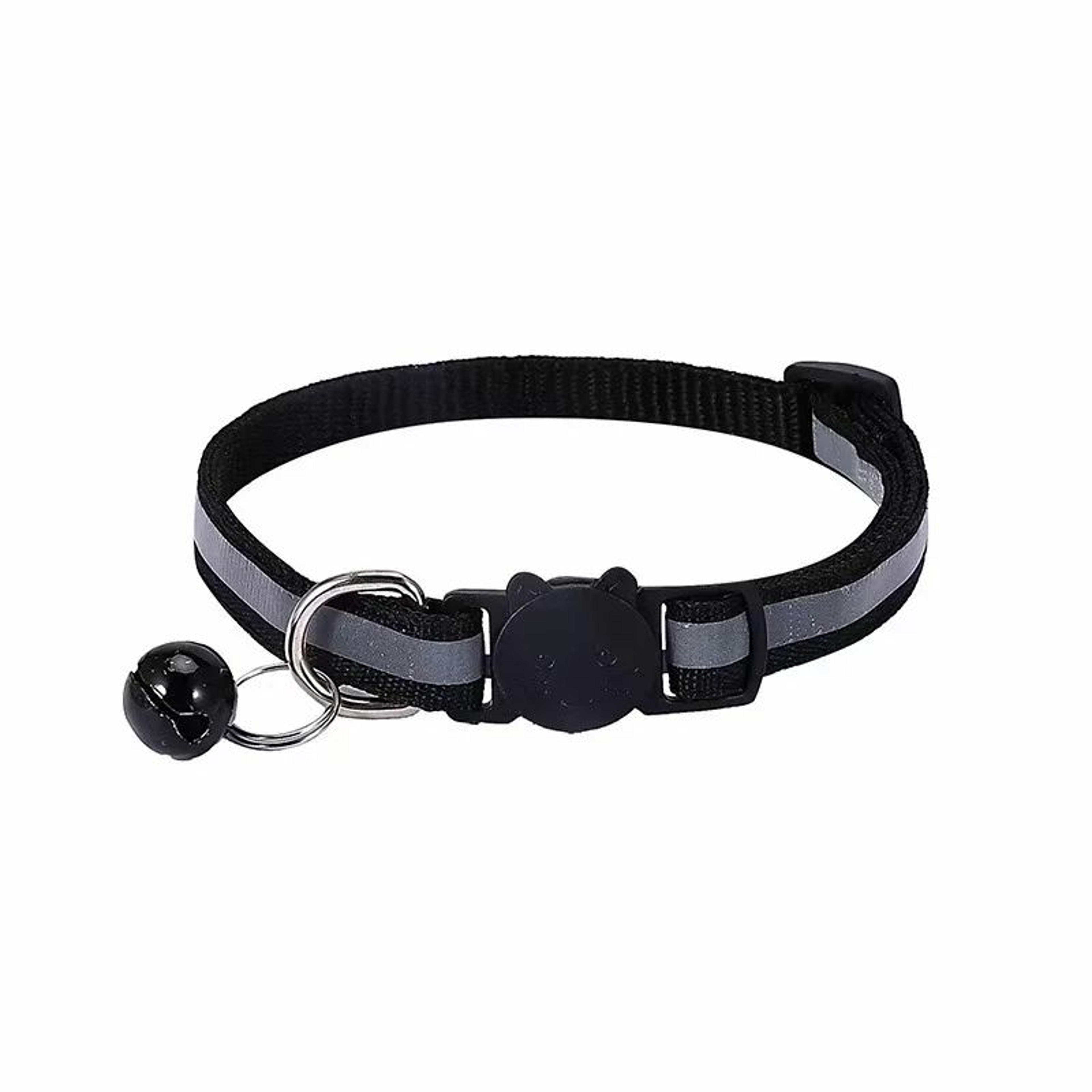 Reflective Bell Cat Collar  Adjustable Safety Nylon Pet Collar For Cats  Small Dogs 17