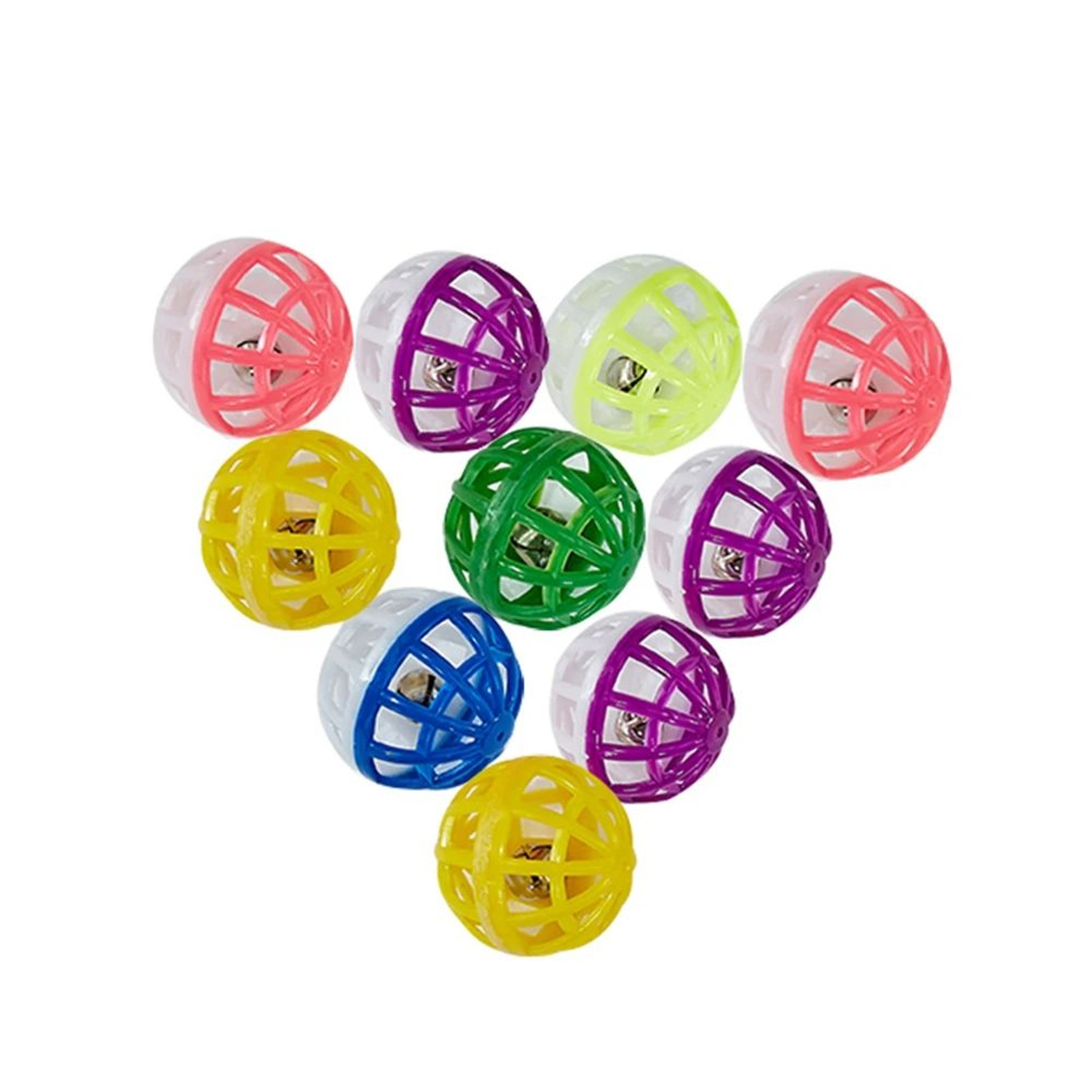 Hollow Plastic Cat Bell Ball Toy  Interactive Kitten Training Throw Ball 6