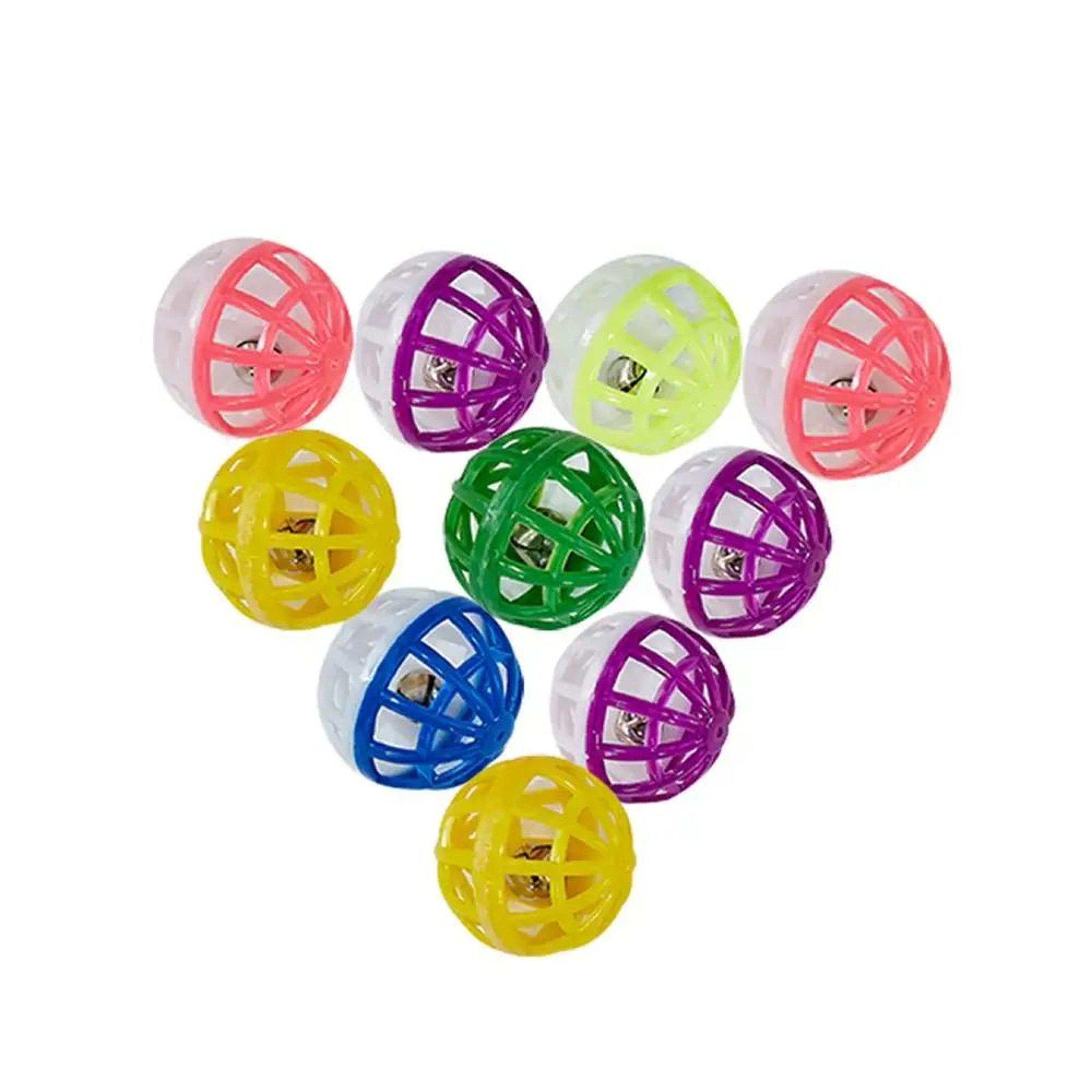 Hollow Plastic Cat Bell Ball Toy  Interactive Kitten Training Throw Ball 7
