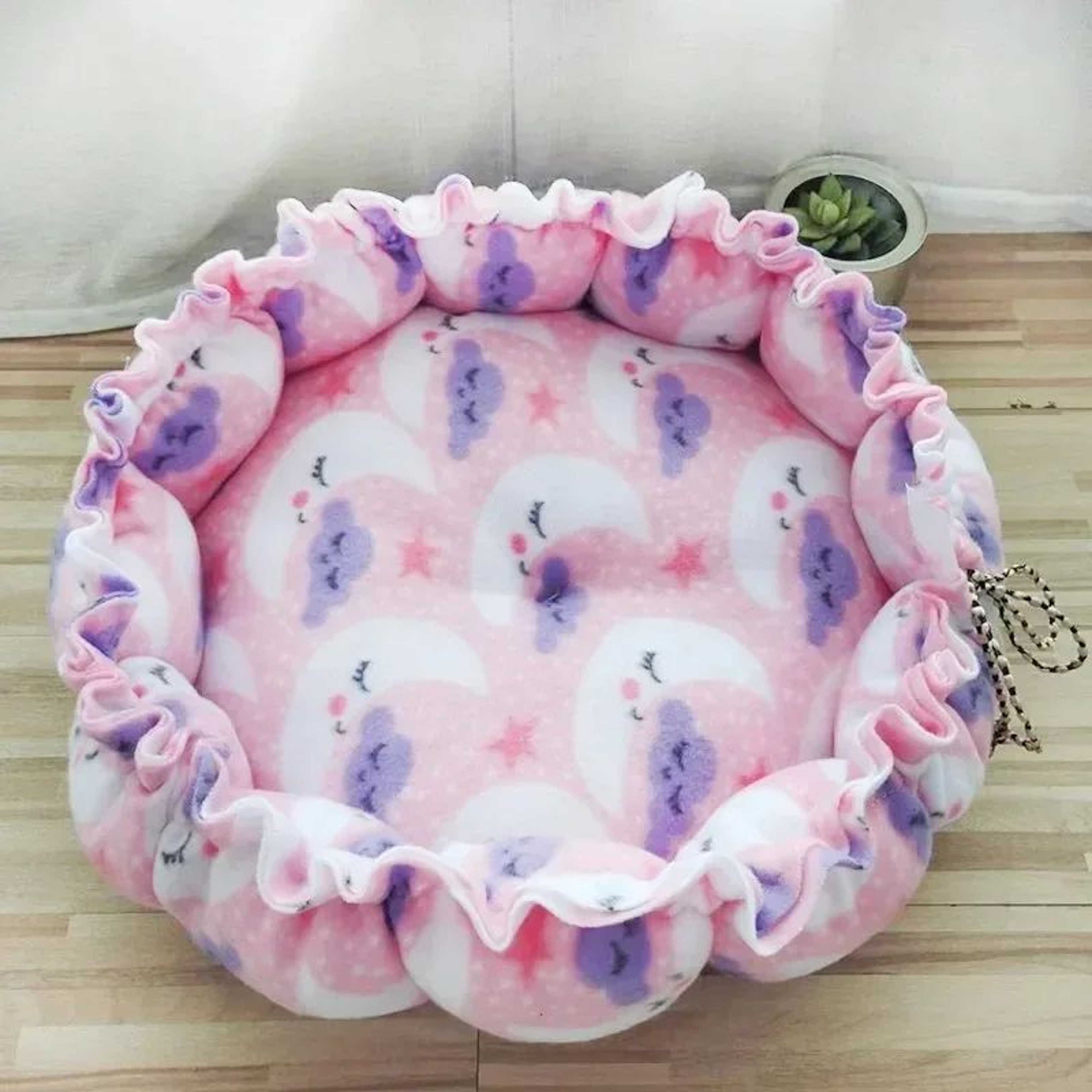 Plush Cat Bed Basket House  Cozy Pet Sleeping Habitat For Cats Kittens  Small Dogs 1