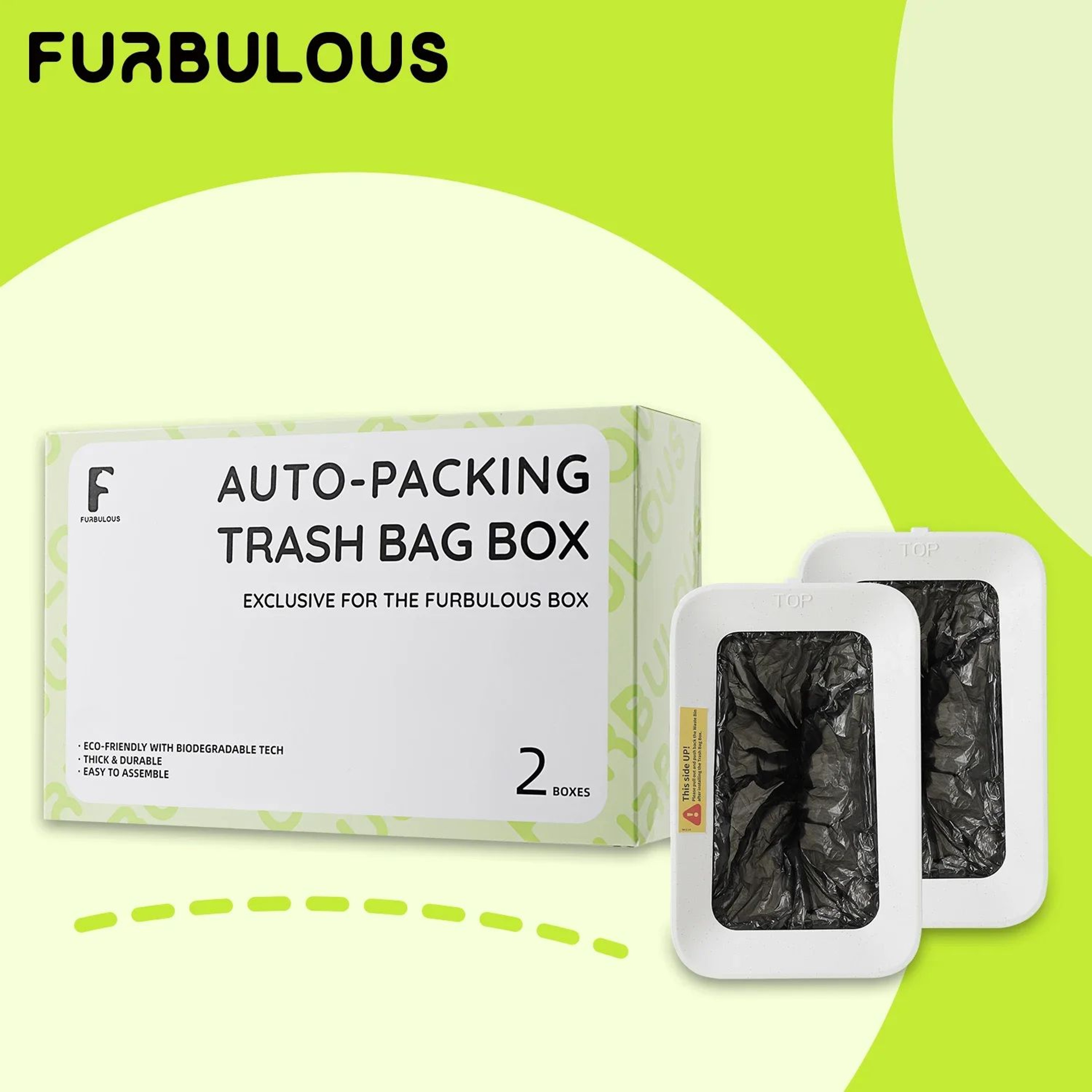 FURBULOUS SelfCleaning Litter Box Waste Bag Refills  Leakproof Disposable Garbage Liners For Automa 4