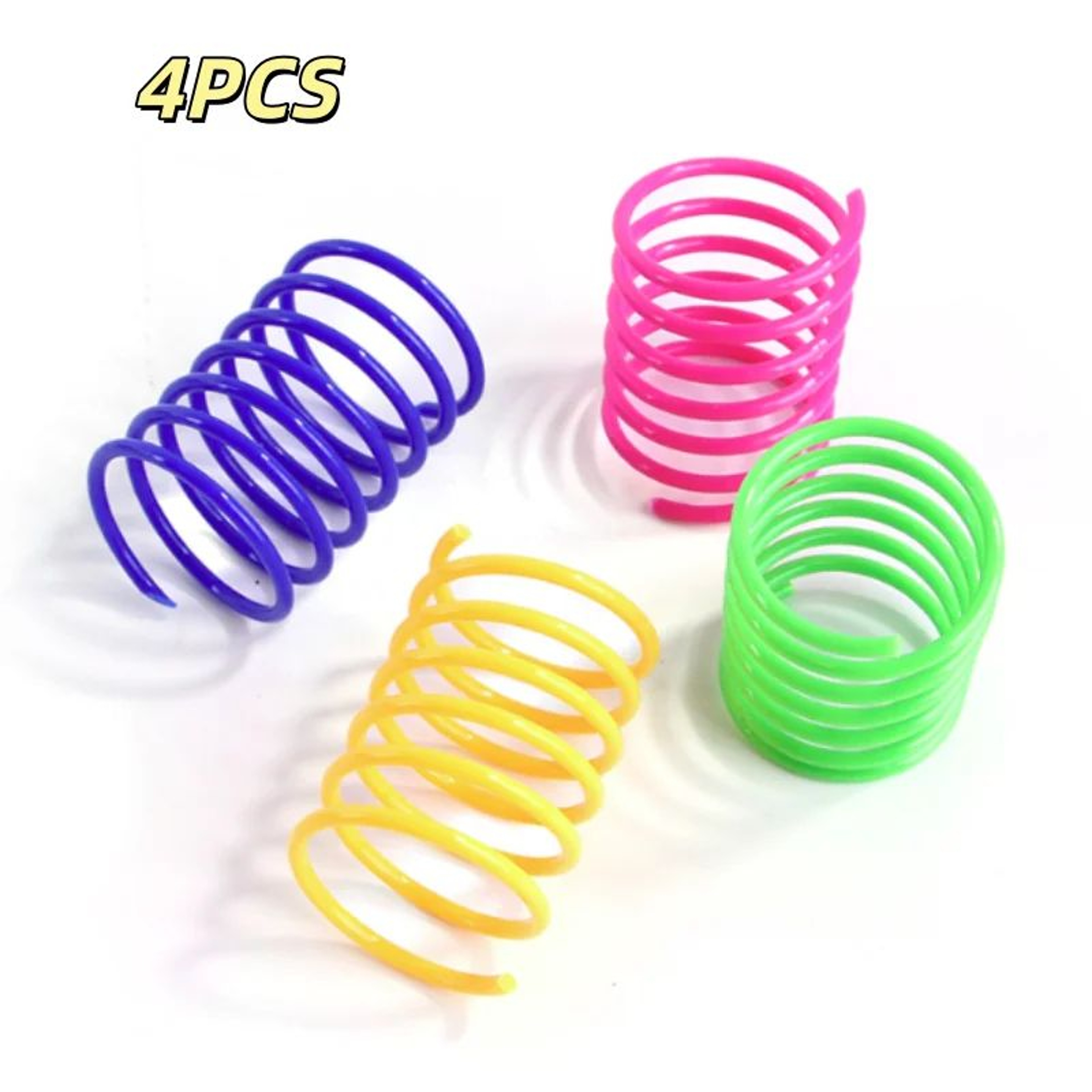 Colorful Spring Cat Toy Set  Interactive Bite  ScratchResistant Plastic Coil Toys For Indoor Cats 6