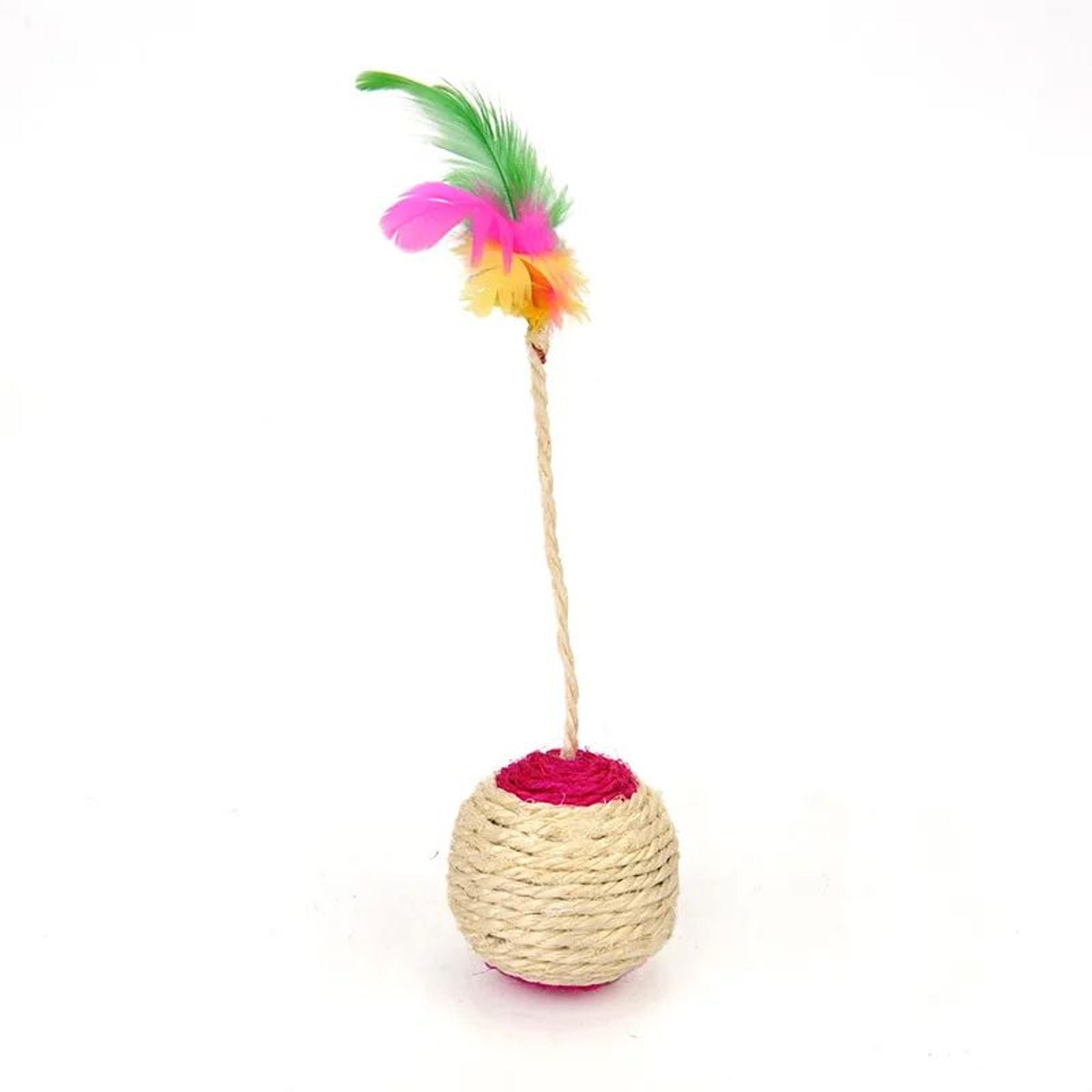 Interactive Sisal Cat Scratching Ball Toy With Sound  Teething Dental Cleaning  AntiBite Play Ball  11