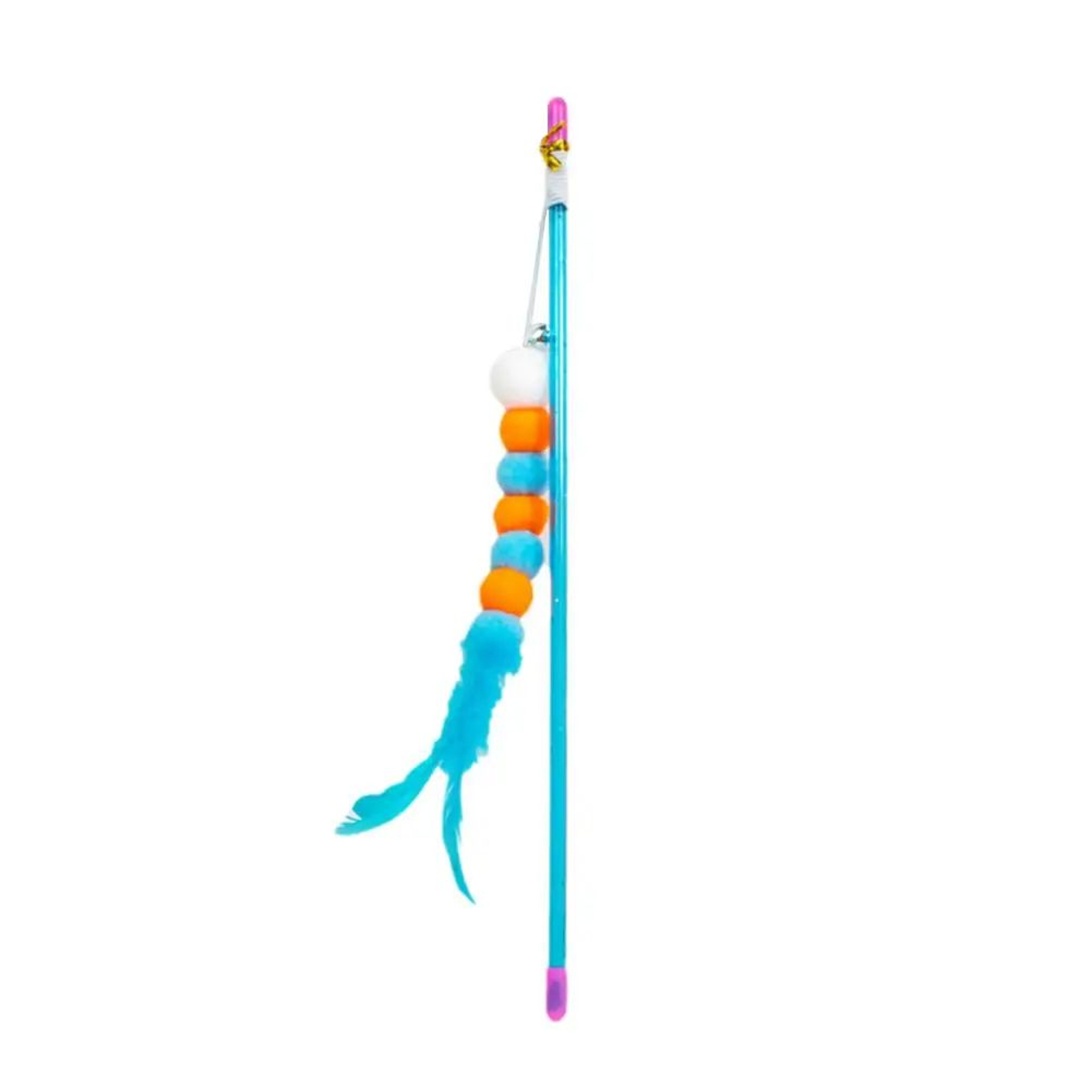 Interactive Caterpillar Cat Teaser Wand  Elastic Rope  Bell Hunting Toy For Indoor Cats 8