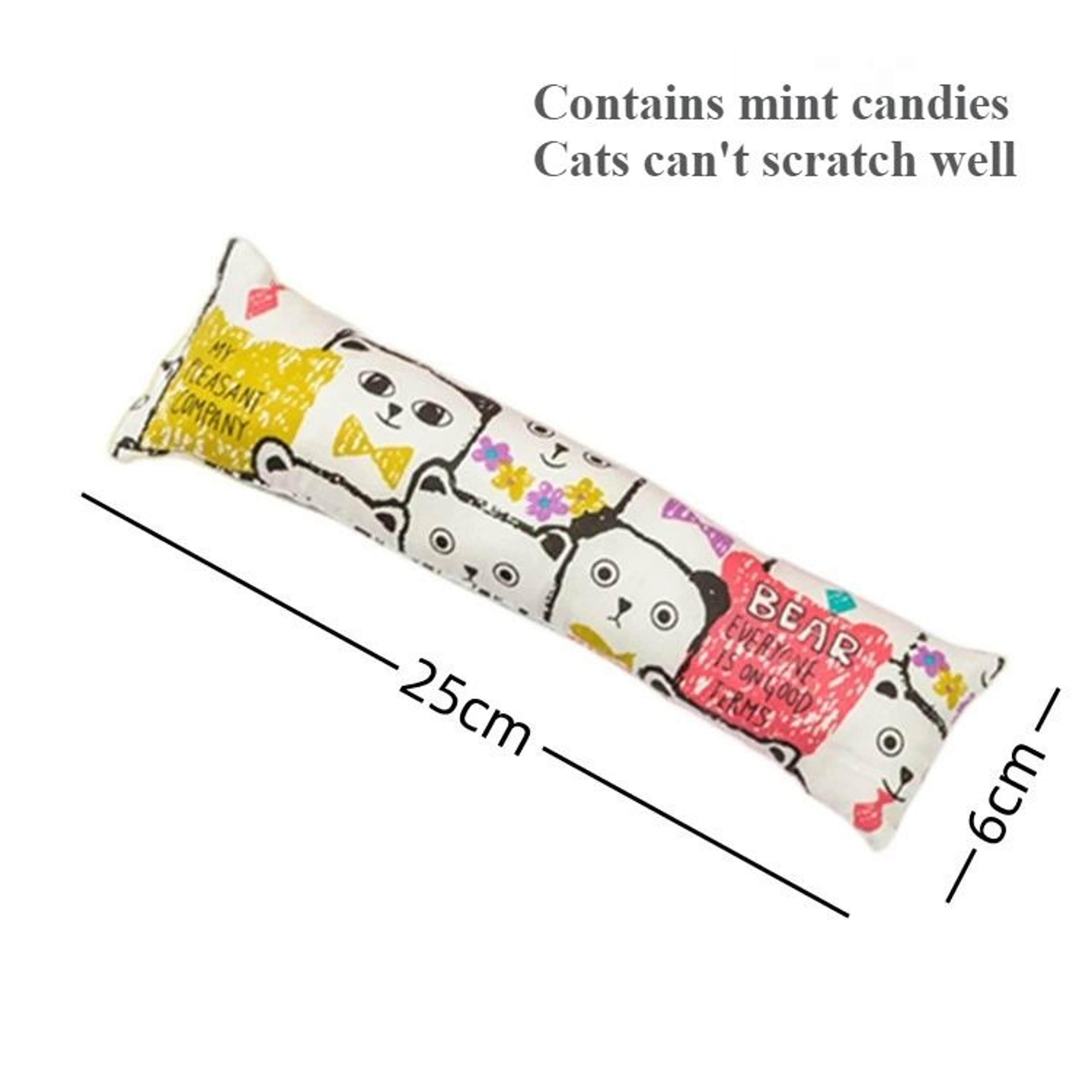 Catnip Stuffed Plush Cat Pillow Toy  ScratchResistant Teething  Stress Relief Toy For Cats 8