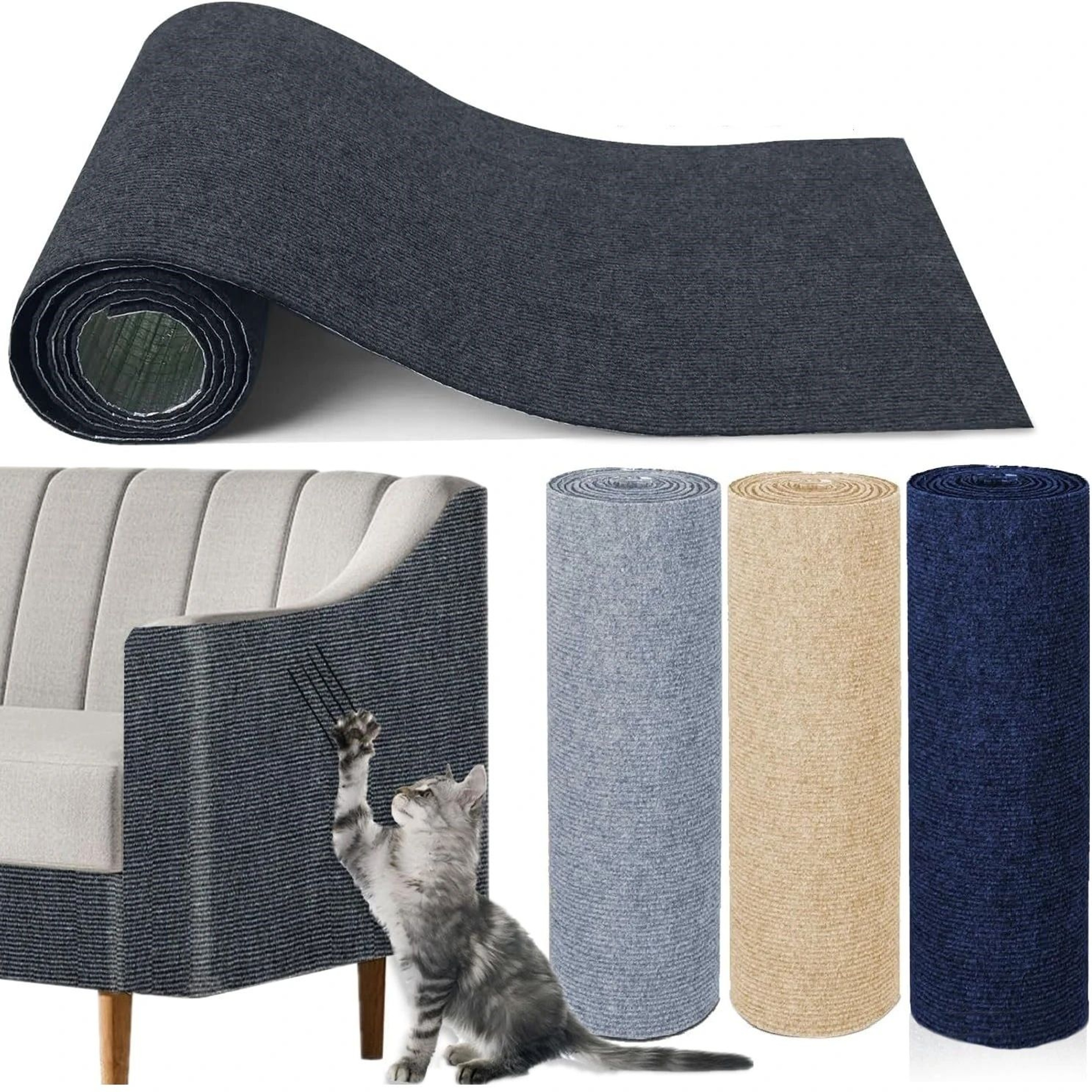 7Color DIY Cat Scratch Mat Sofa Protector  SelfAdhesive Trimmable Cat Scratcher Pad Carpet Furnitur 1