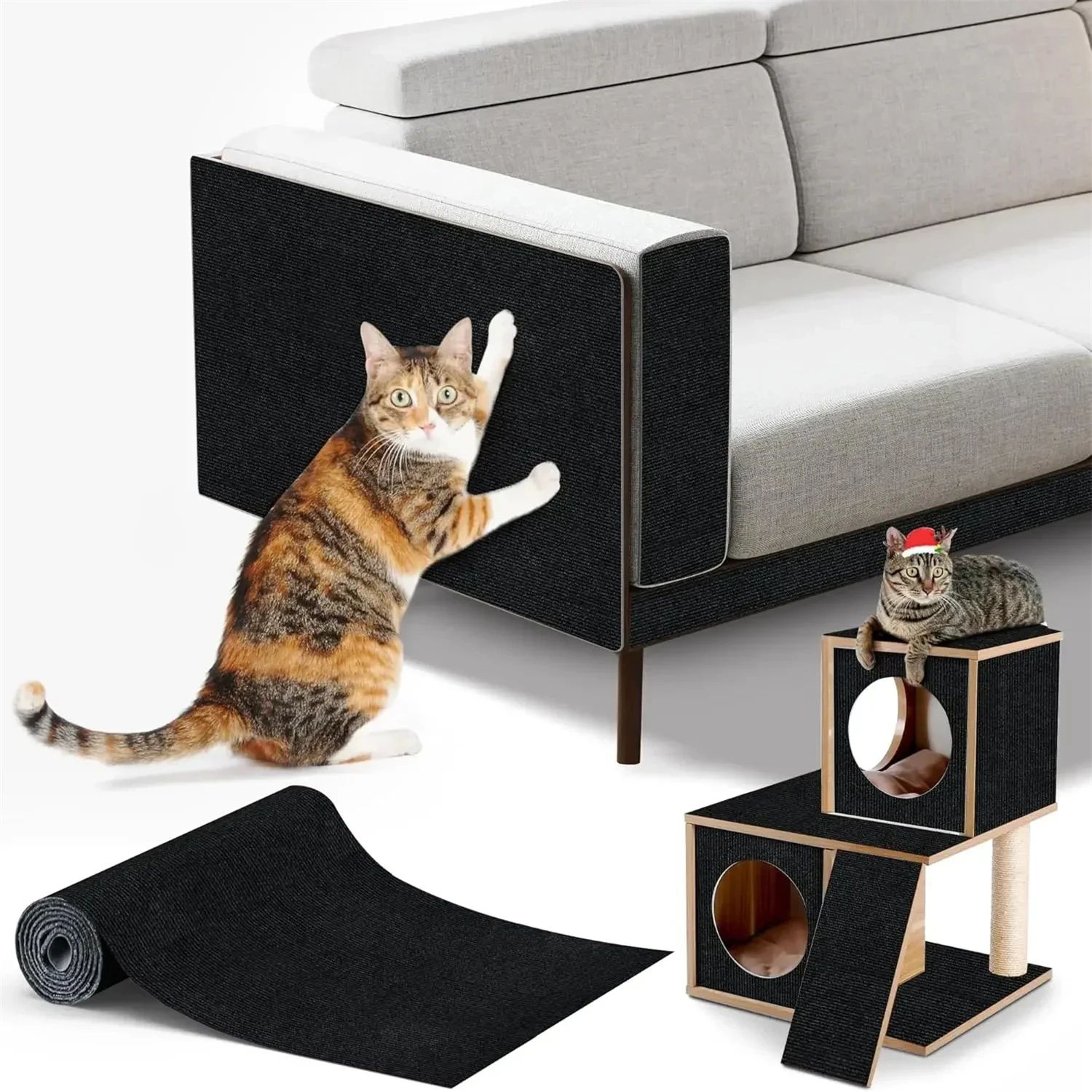 7Color DIY Cat Scratch Mat Sofa Protector  SelfAdhesive Trimmable Cat Scratcher Pad Carpet Furnitur 6