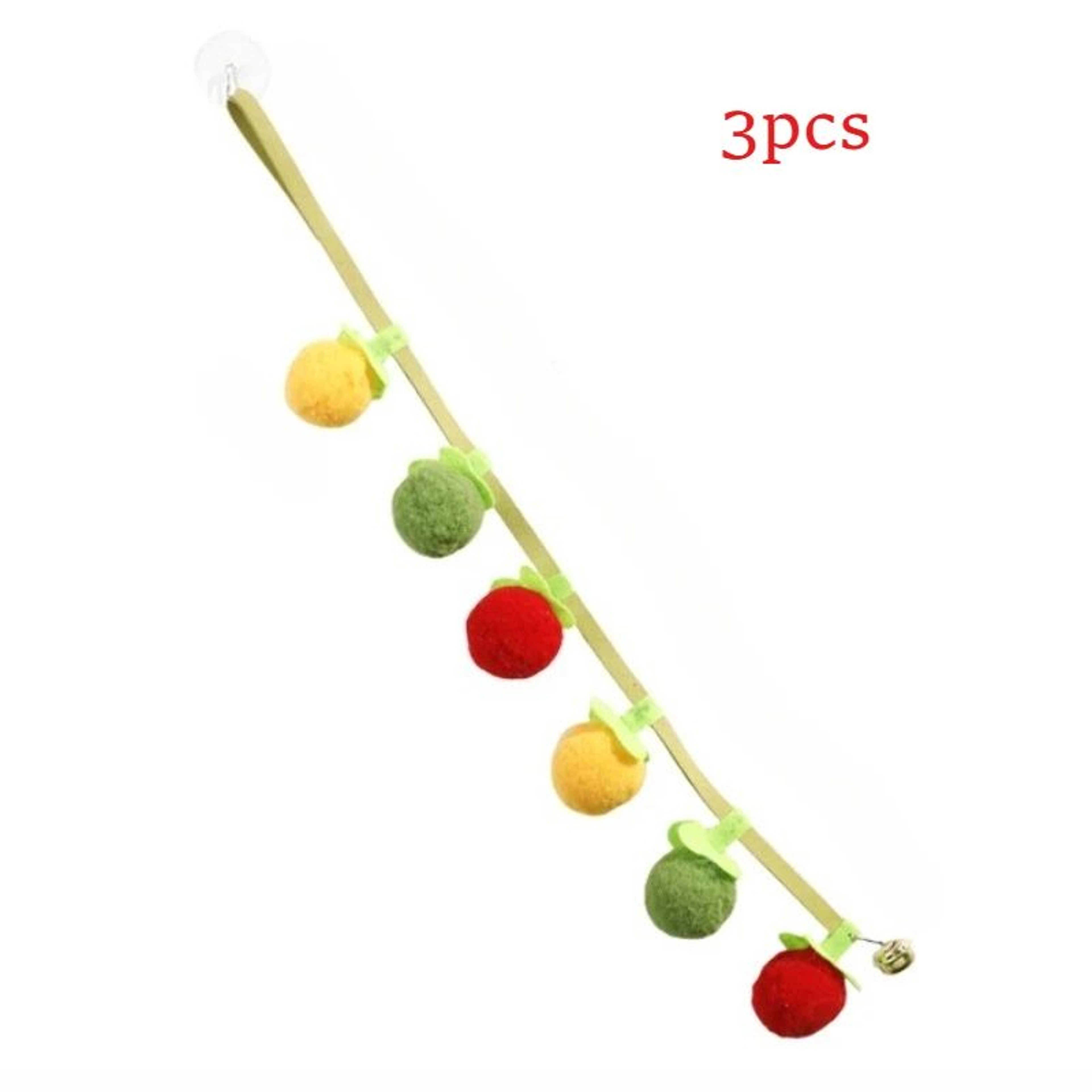 Interactive Cat Teaser Wand Toy  Squeaky Bell Felt Hanging Kitten Training  Play Toy 6