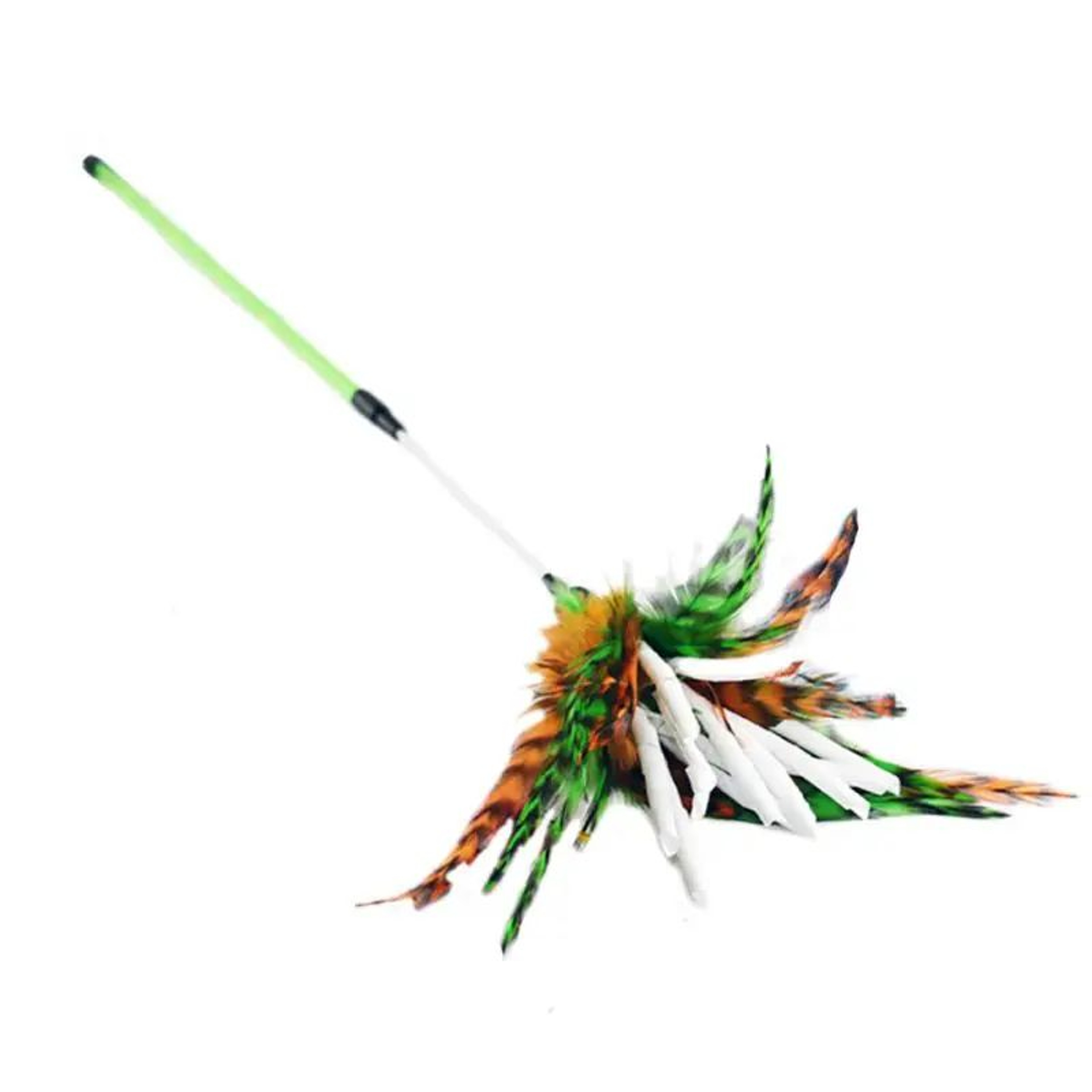 Colorful Spiral Feather Cat Wand Toy  Interactive Teaser Stick For Exercise Hunting  Playtime Fun 8