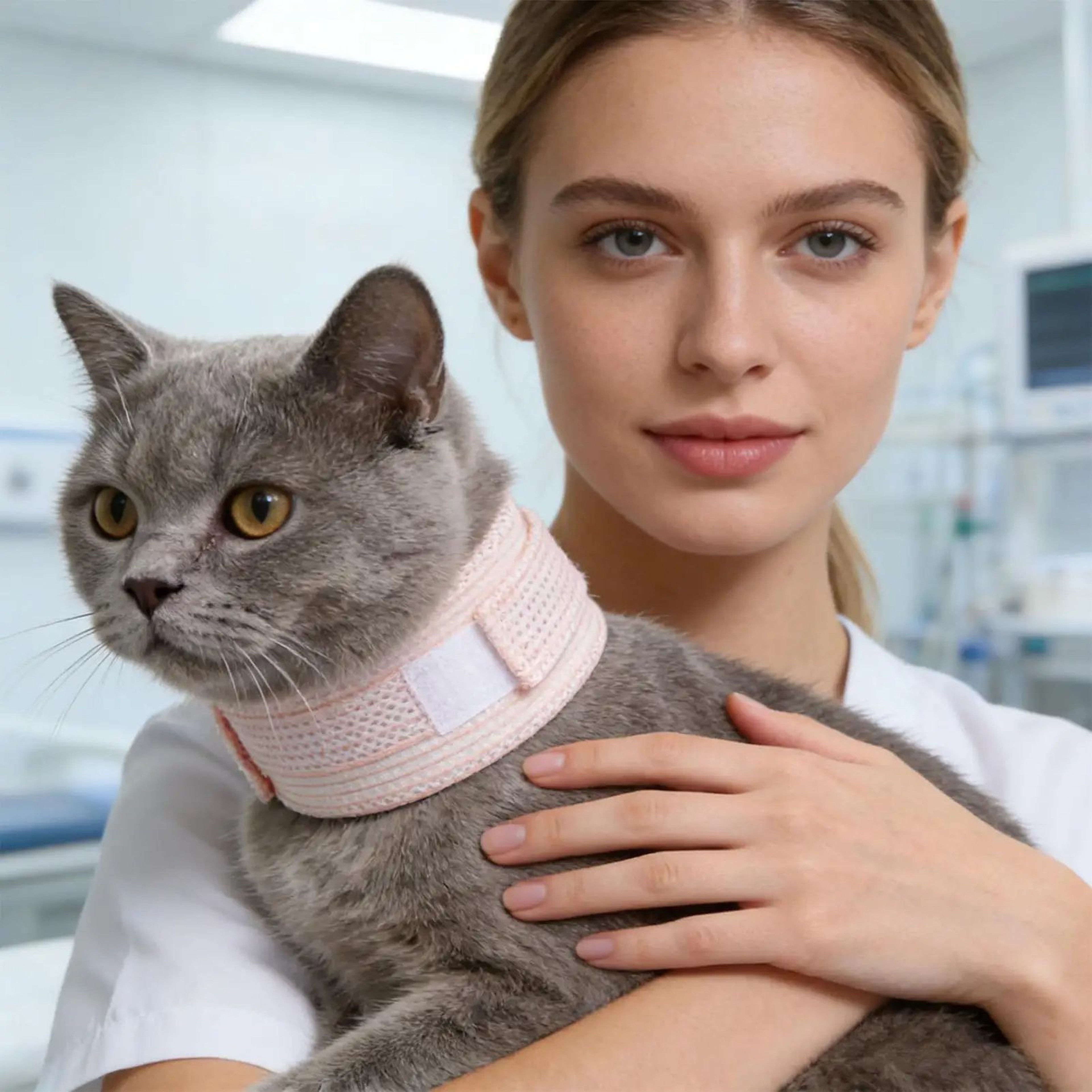 Waterproof Cat Recovery Collar  Washable Protective Neck Brace Cone Collar For Cats Kittens  Small  3