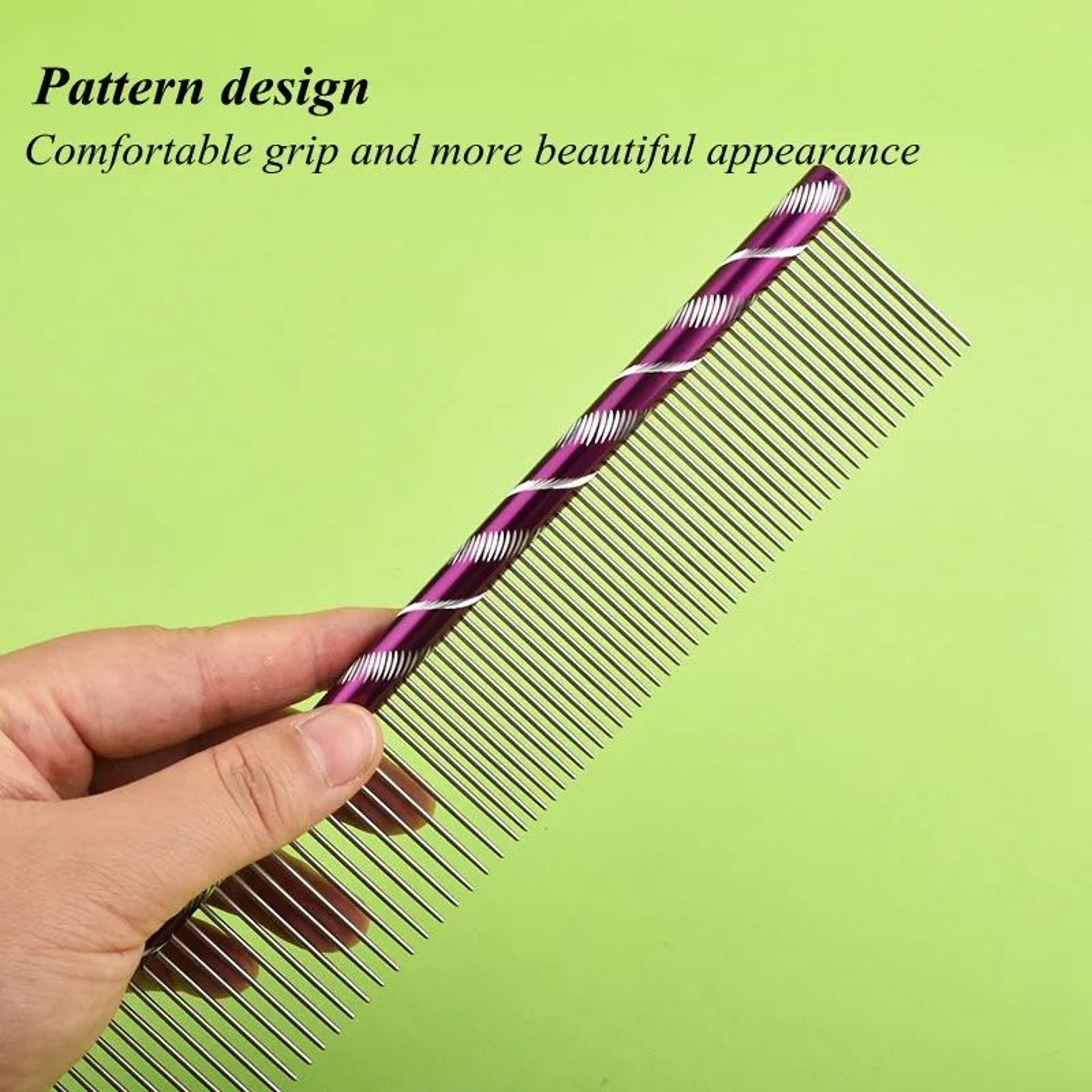 Stainless Steel Pet Grooming Comb  Lightweight Dog  Cat Deshedding Brush For Detangling Cleaning  C 2