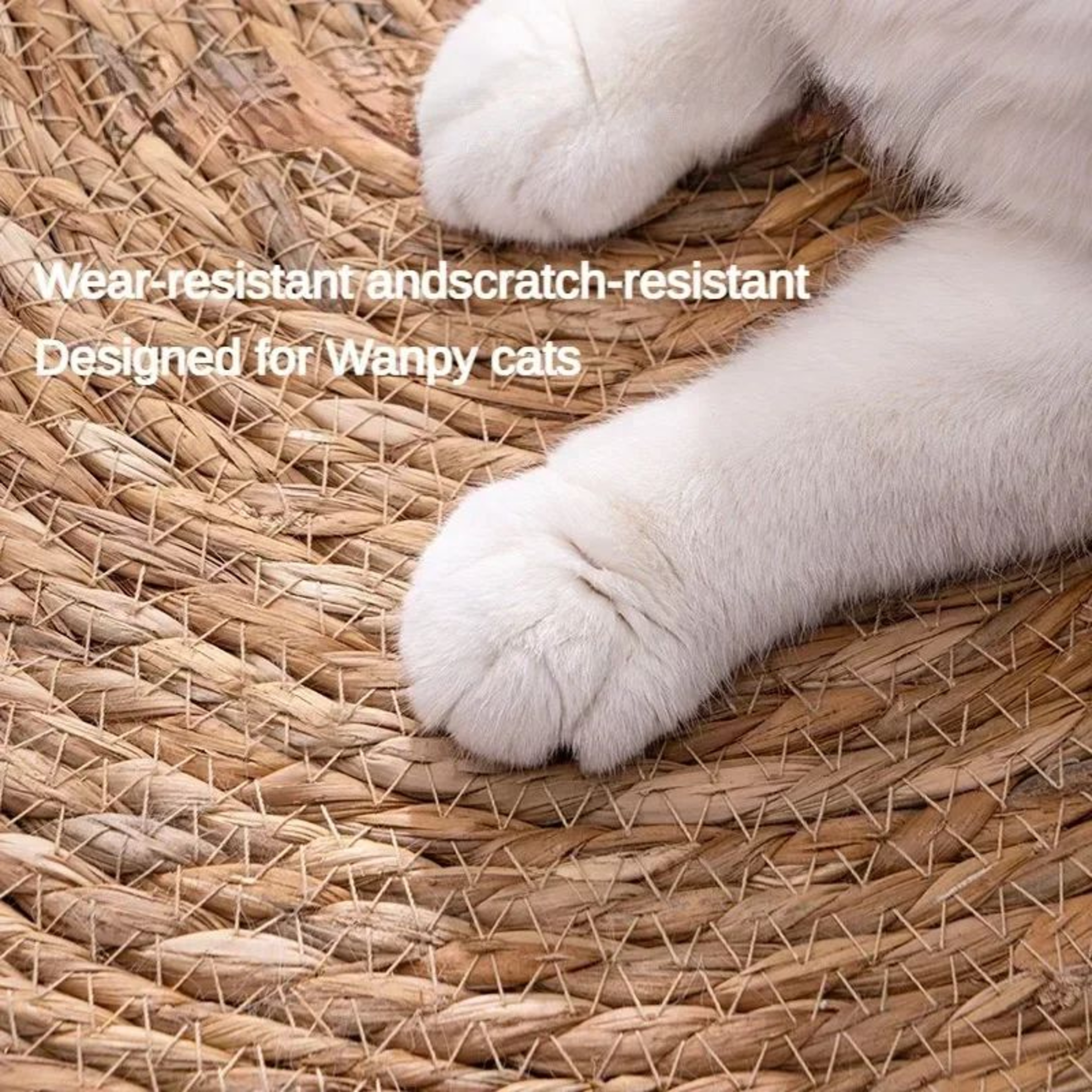 Natural Vine Cat Scratcher Mat  Durable Nail Sharpening Pad Furniture Protector  Cat Climbing Tree  1