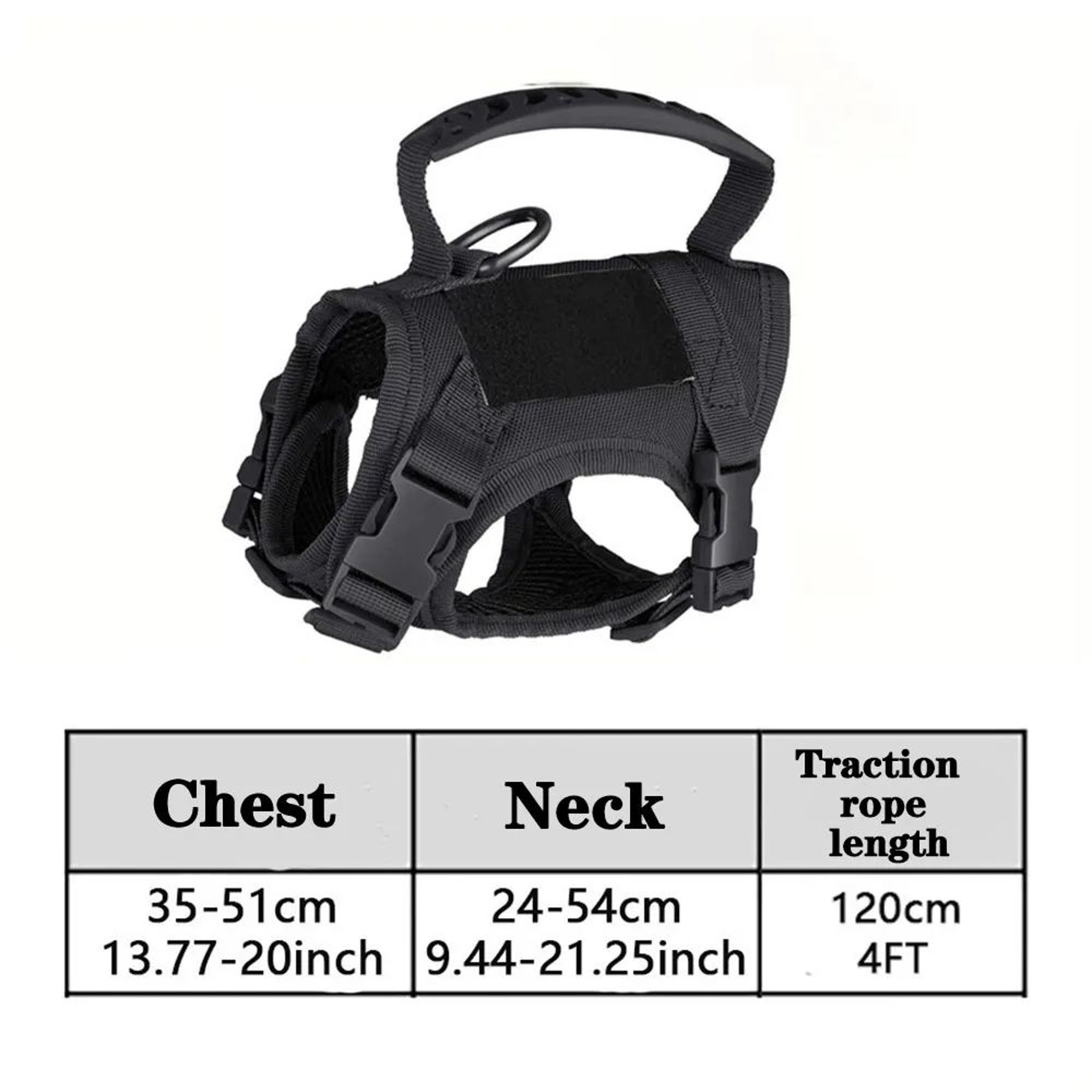 Adjustable Tactical Cat  Dog Harness Vest With Handle  Soft Mesh NoPull Training Harness For Large  6