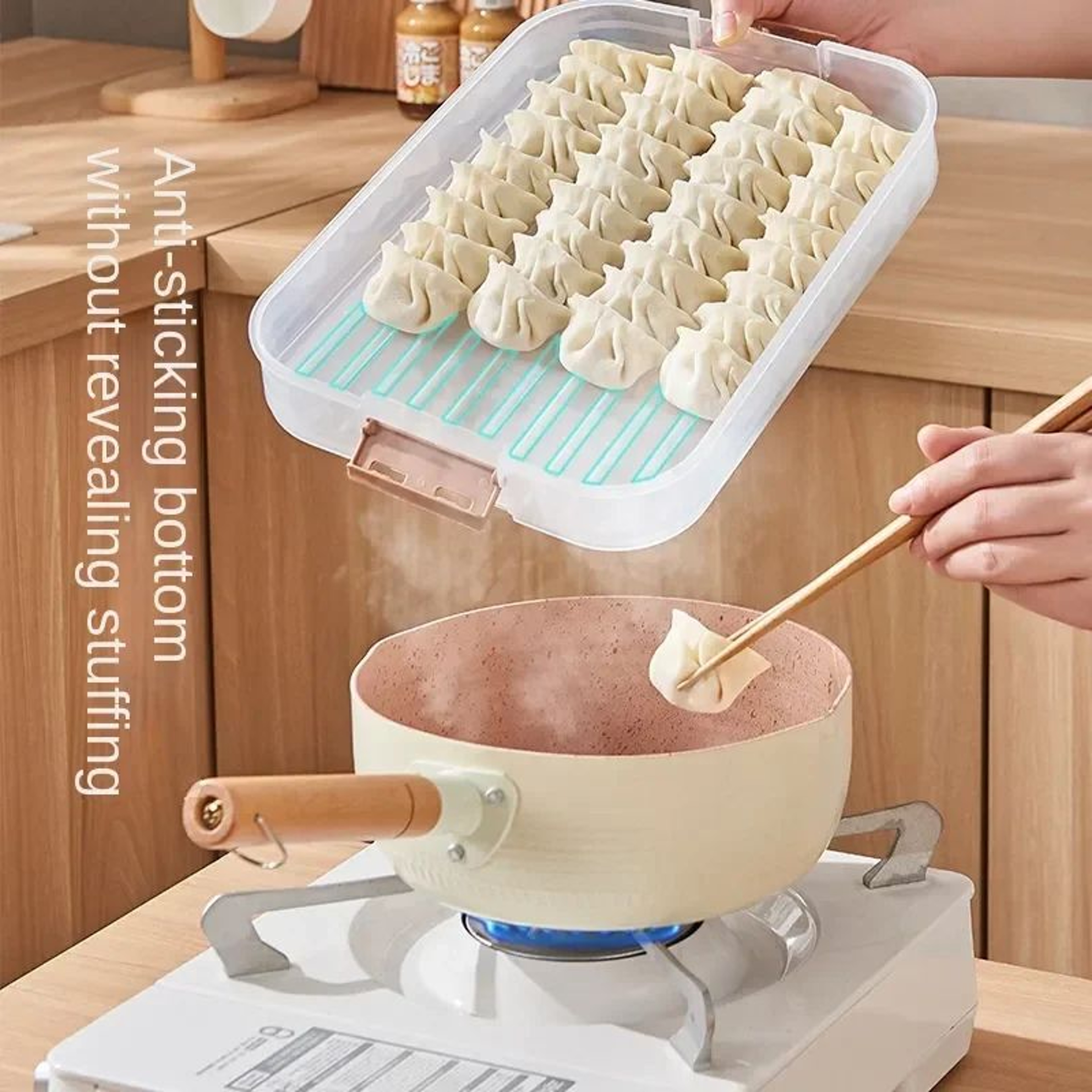 Stackable Dumpling Storage Box  MultiLayer Refrigerator Freezer Container With Airtight Lid 2