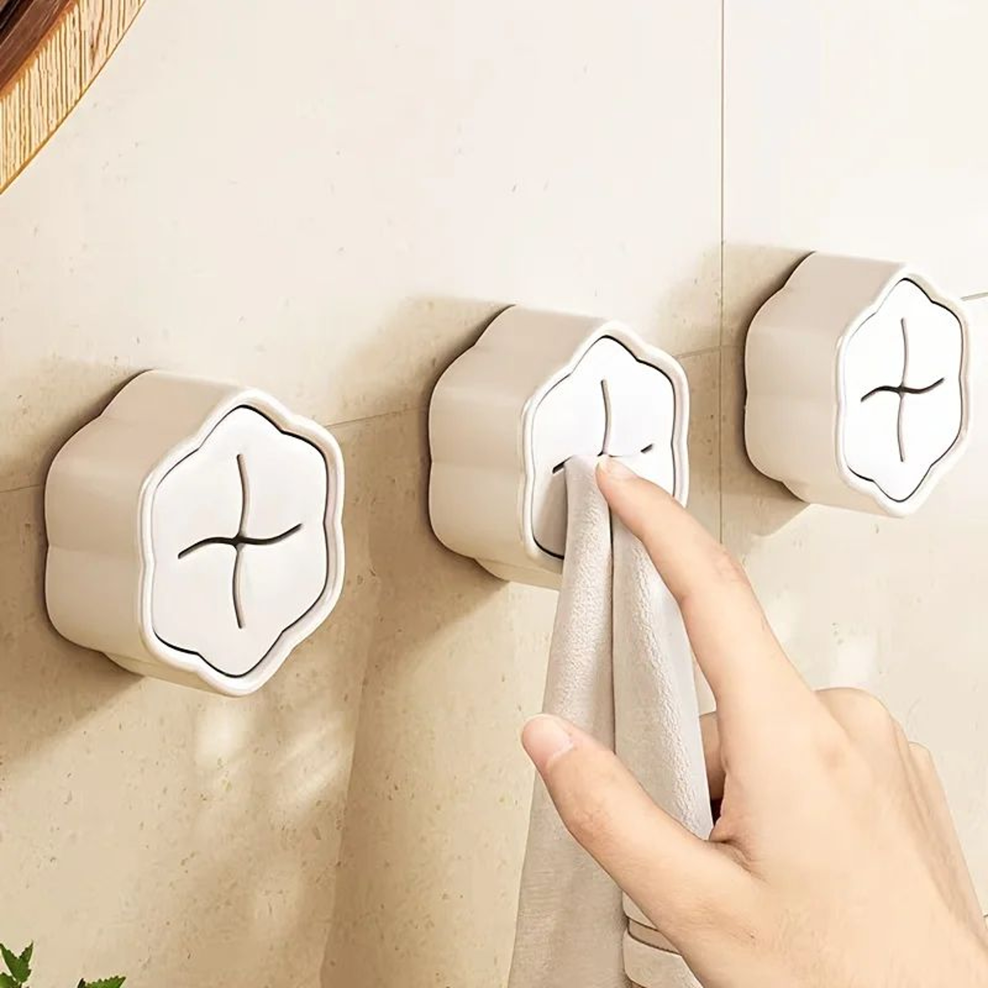 SelfAdhesive Towel Holder Hook  Multipurpose Kitchen  Bathroom Towel Organizer 0