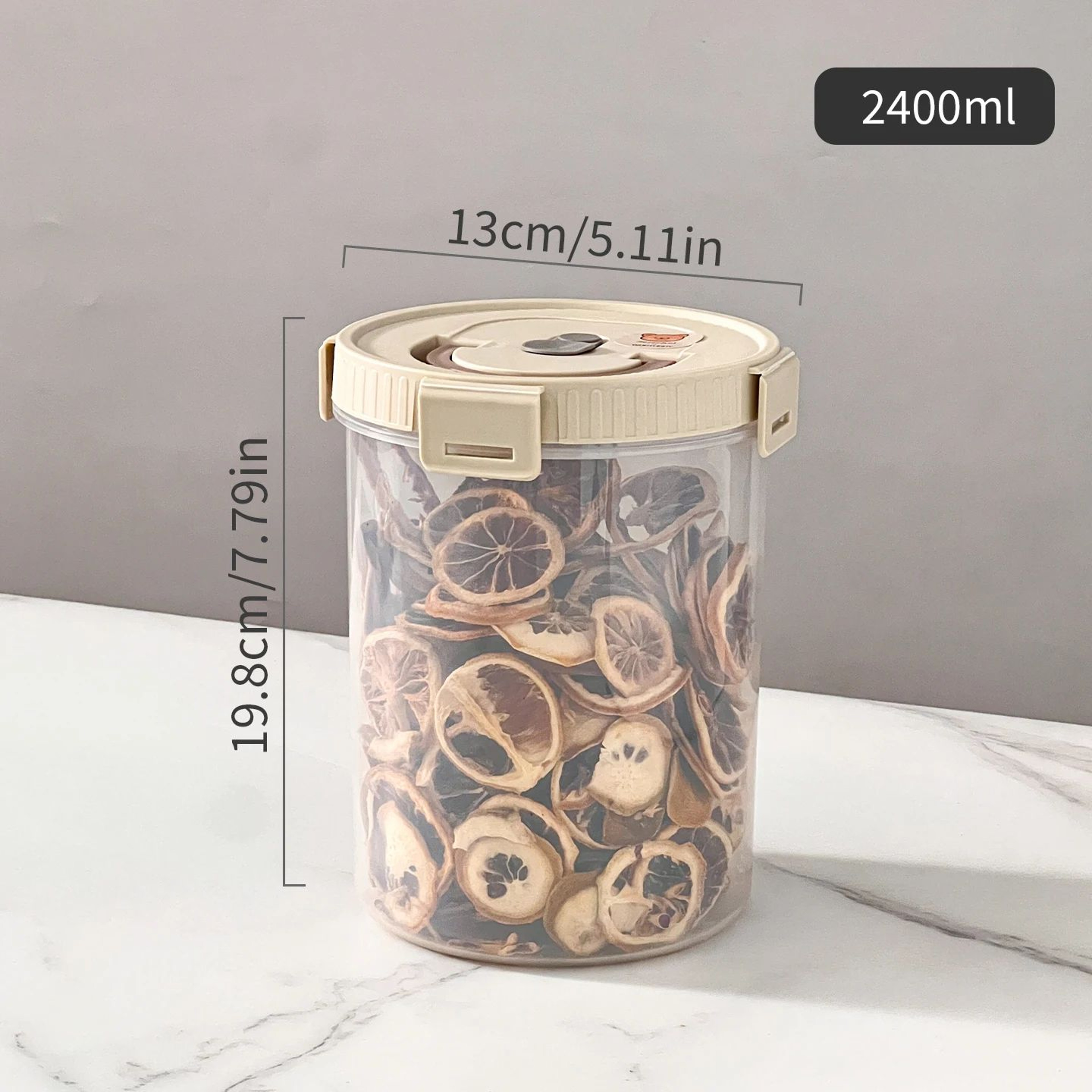 Airtight Cereal Storage Container With Handle  MoistureProof Food Storage Box For Pasta Snacks  Dry 12