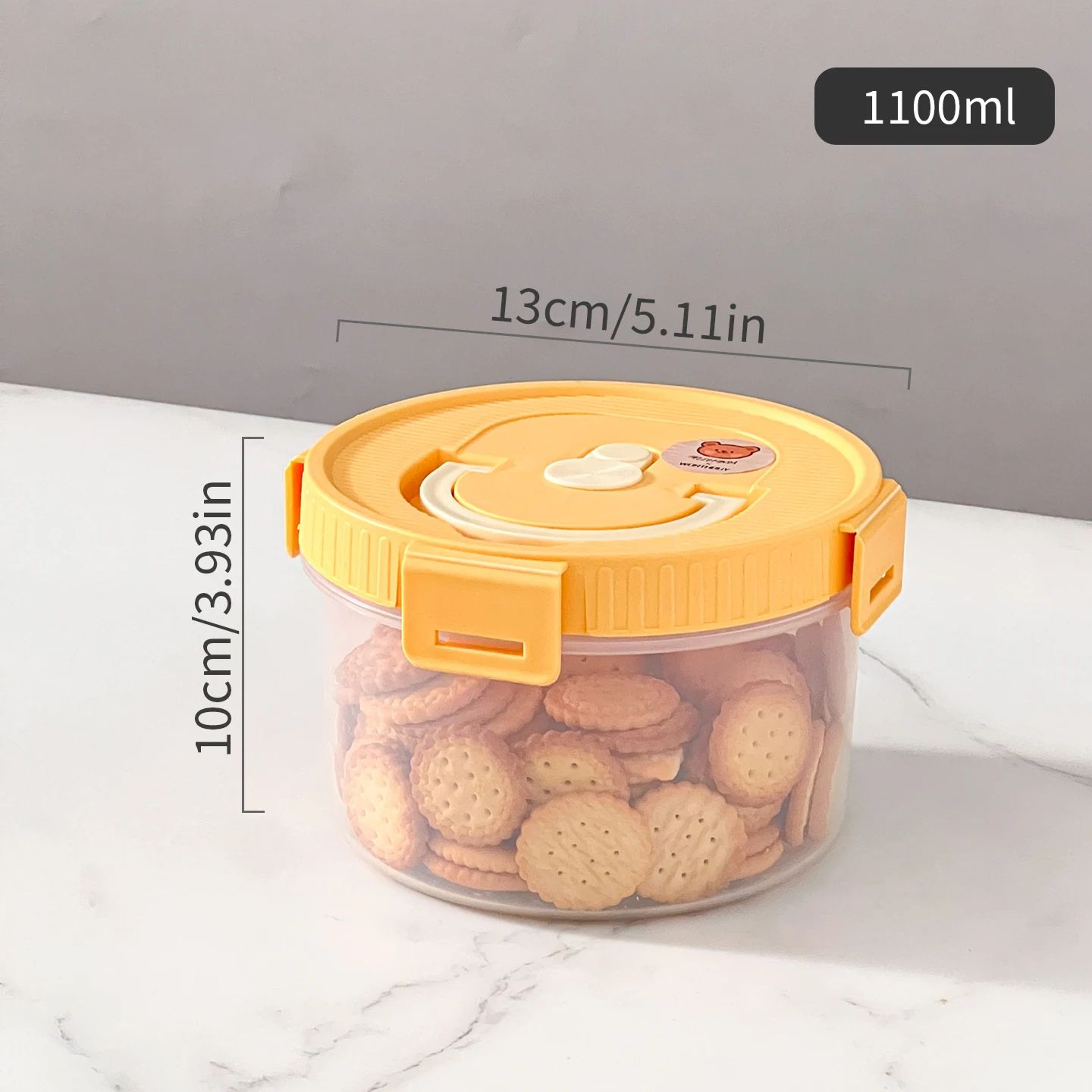 Airtight Cereal Storage Container With Handle  MoistureProof Food Storage Box For Pasta Snacks  Dry 19