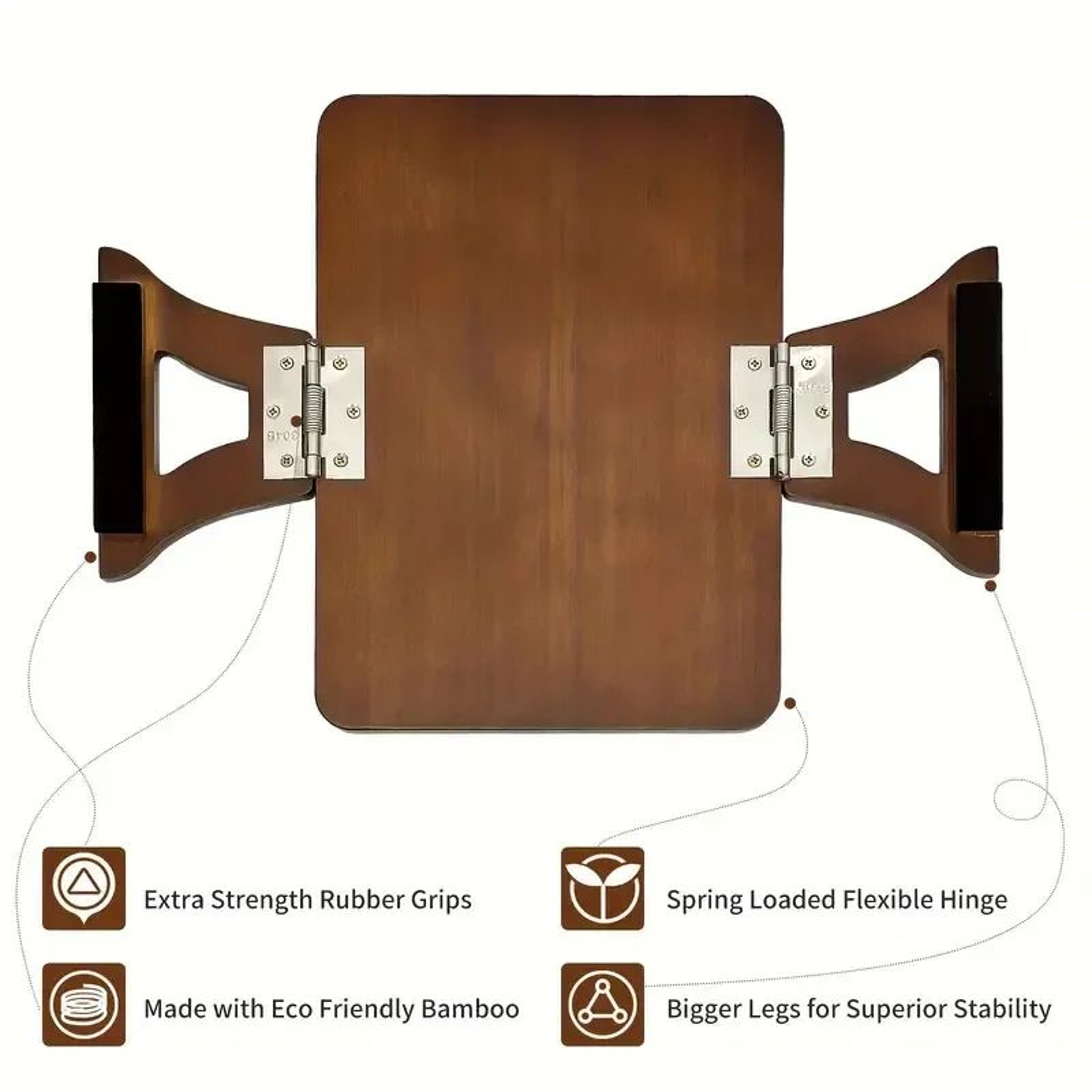 Wooden Sofa Armrest Tray Table  Rectangular Couch Snack  Drink Holder For Remote Phone  TV Accessor 2