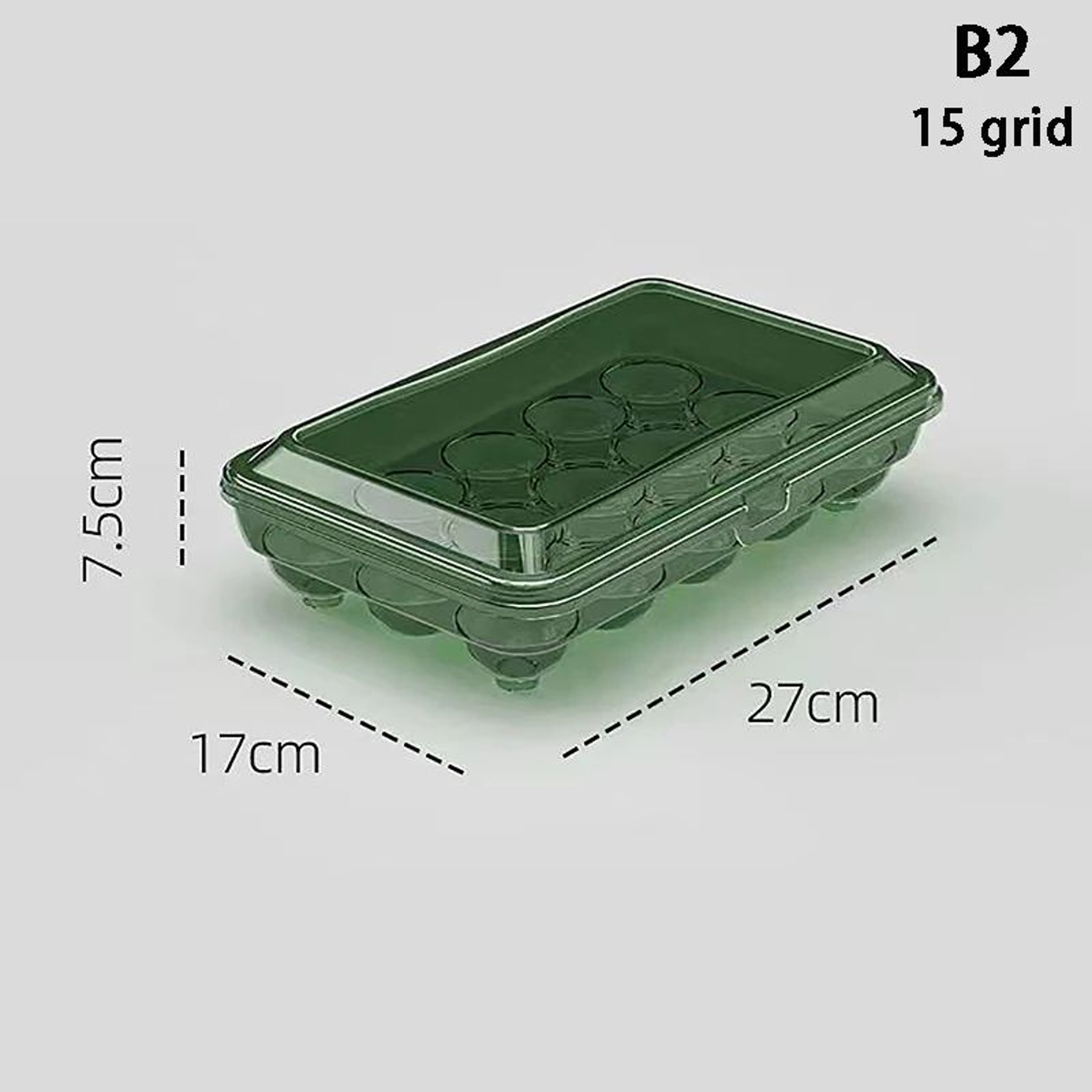 1015 Grid Egg Storage Container For Refrigerator  Stackable Plastic Egg Holder Organizer With Fresh 10