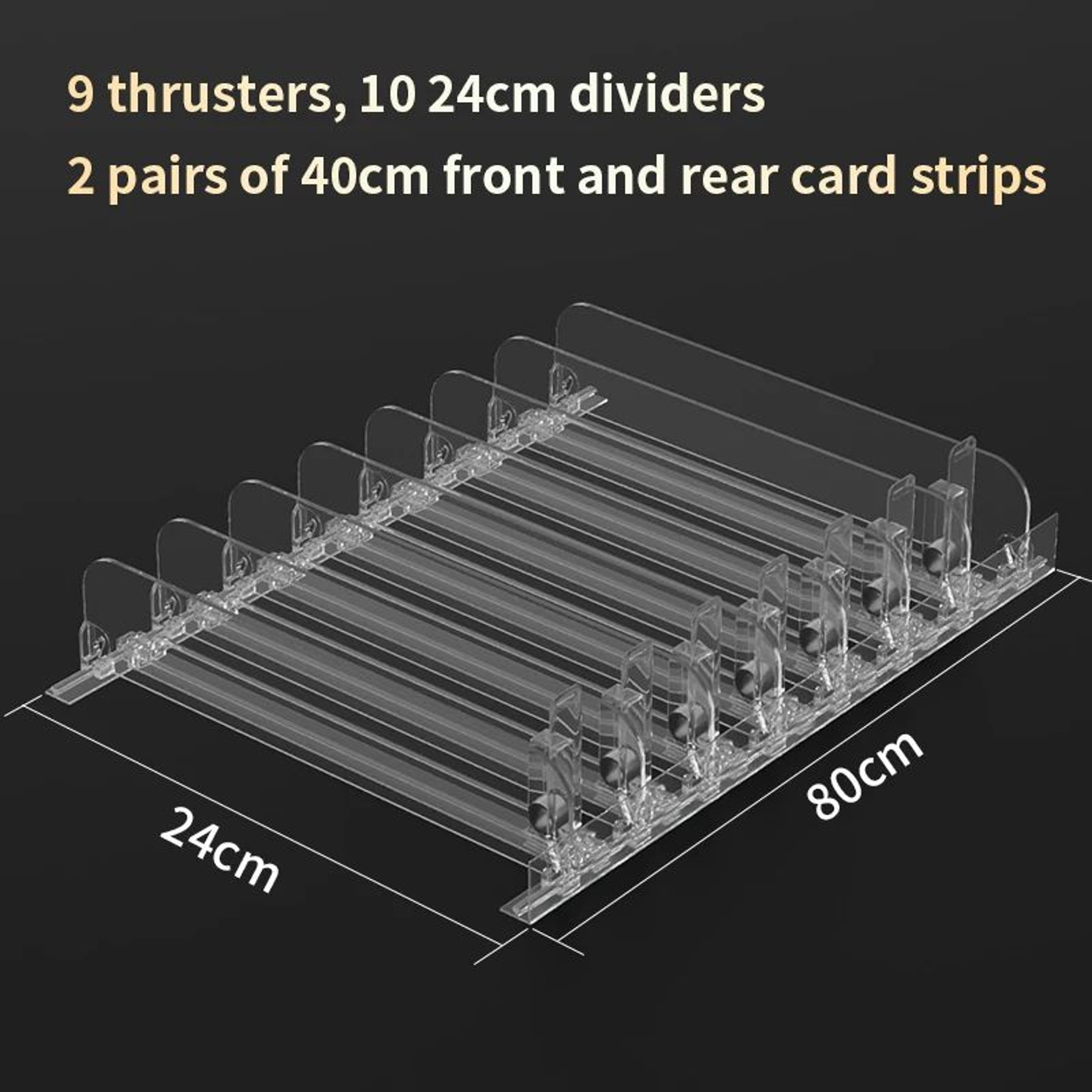 19 Mm Automatic Shelf Pusher Display Rack  PP Supermarket Shelf Organizer For Lipstick Nail Polish  12