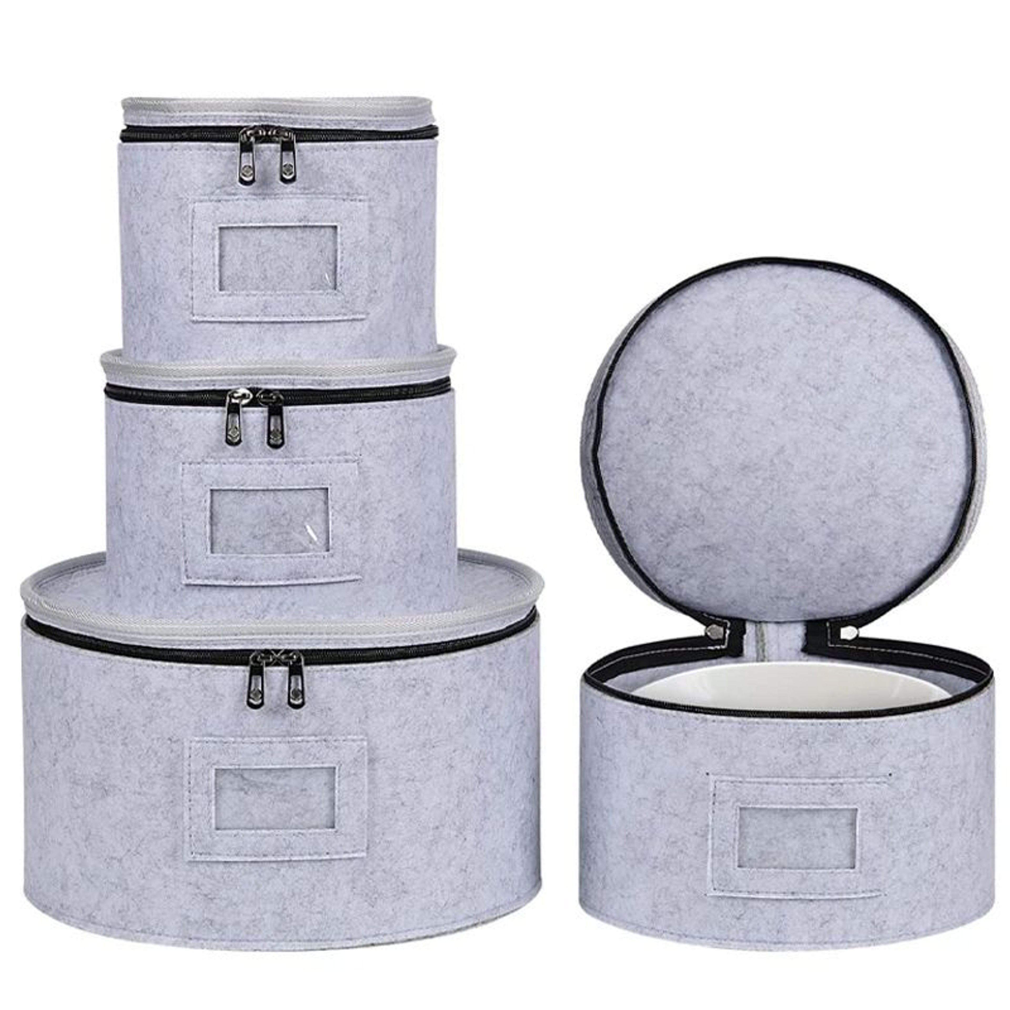 Felt Kitchen Storage Organizer  Portable Dish Cup Spoon  Tableware Holder Travel Storage Bag 0