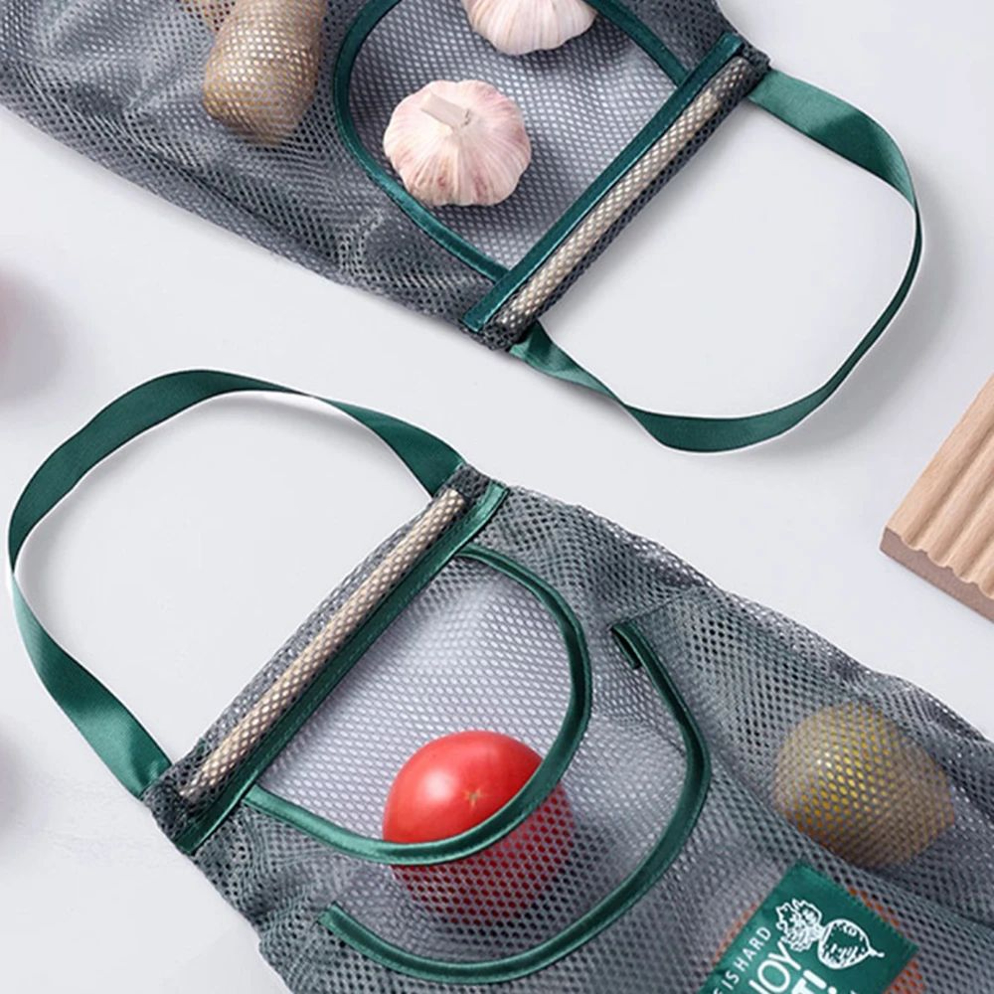 Lazy Corner Hanging Fruit  Vegetable Storage Bag  Breathable Mesh Onion Garlic Potato Organizer For 4