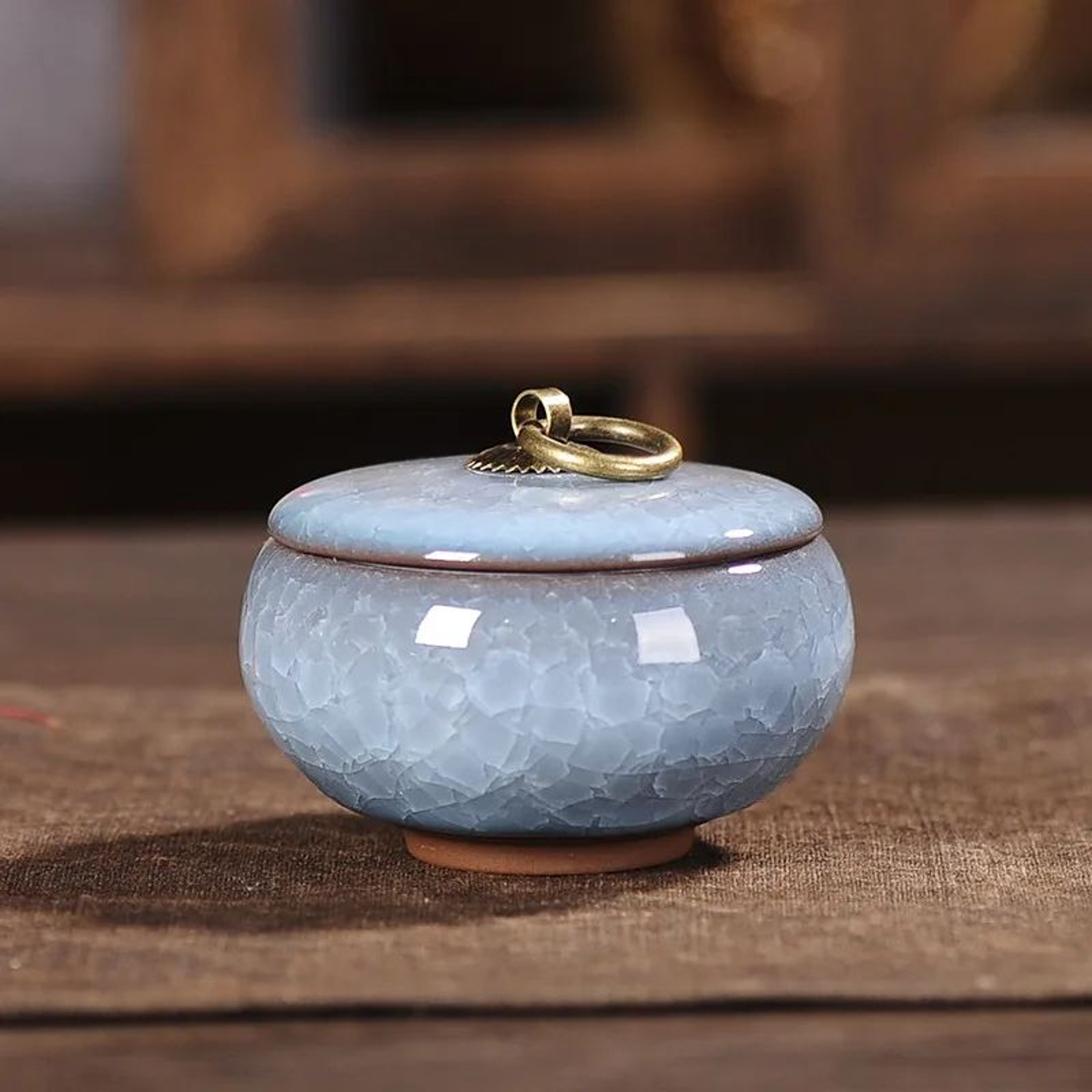 Mini Ceramic Tea Coffee Sugar Storage Jar  Decorative Kitchen Canister With Lid For Coffee Tea Suga 17