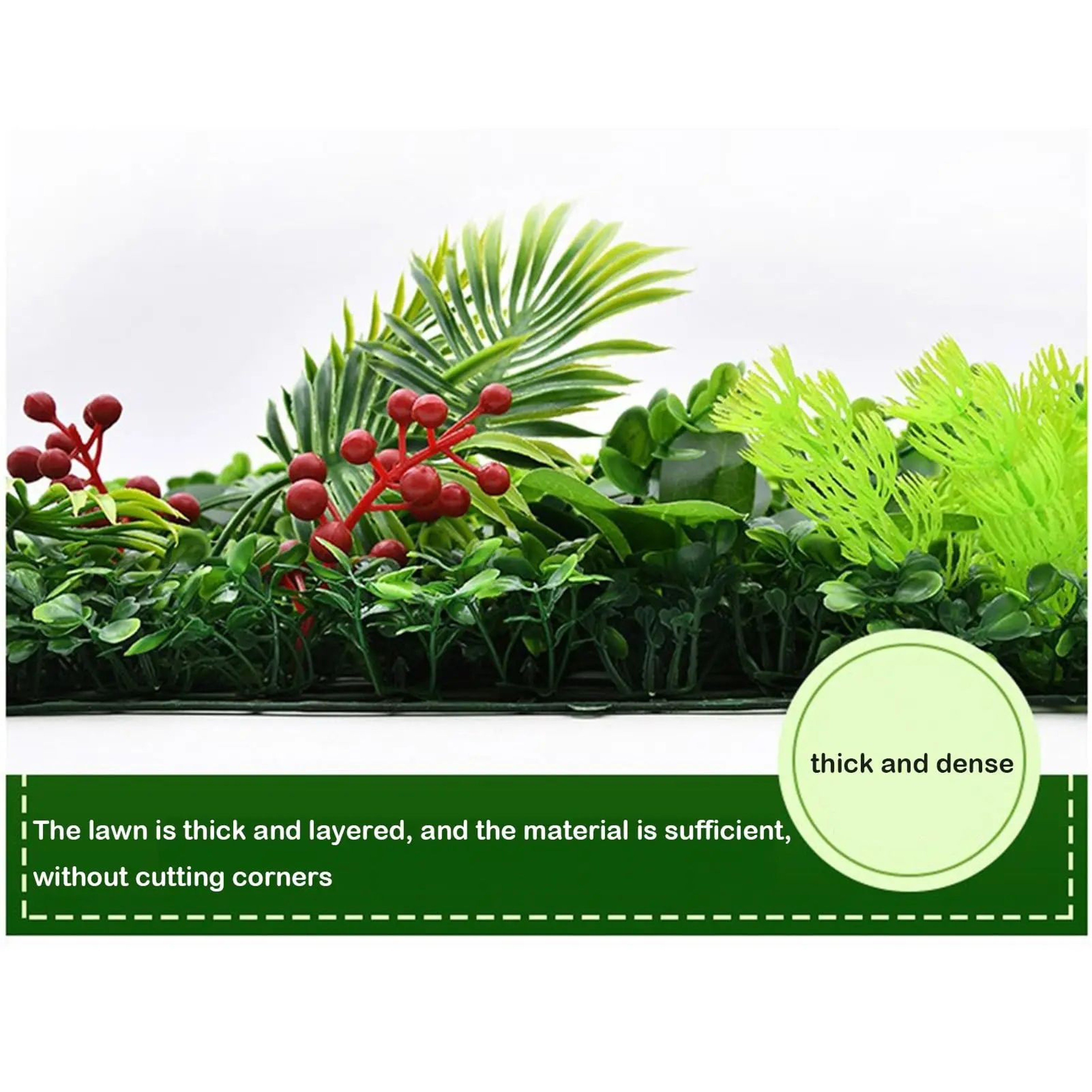 Artificial Boxwood Hedge Wall Panel  Green Grass  Fake Flower Privacy Fence Screen For Indoor  Outd