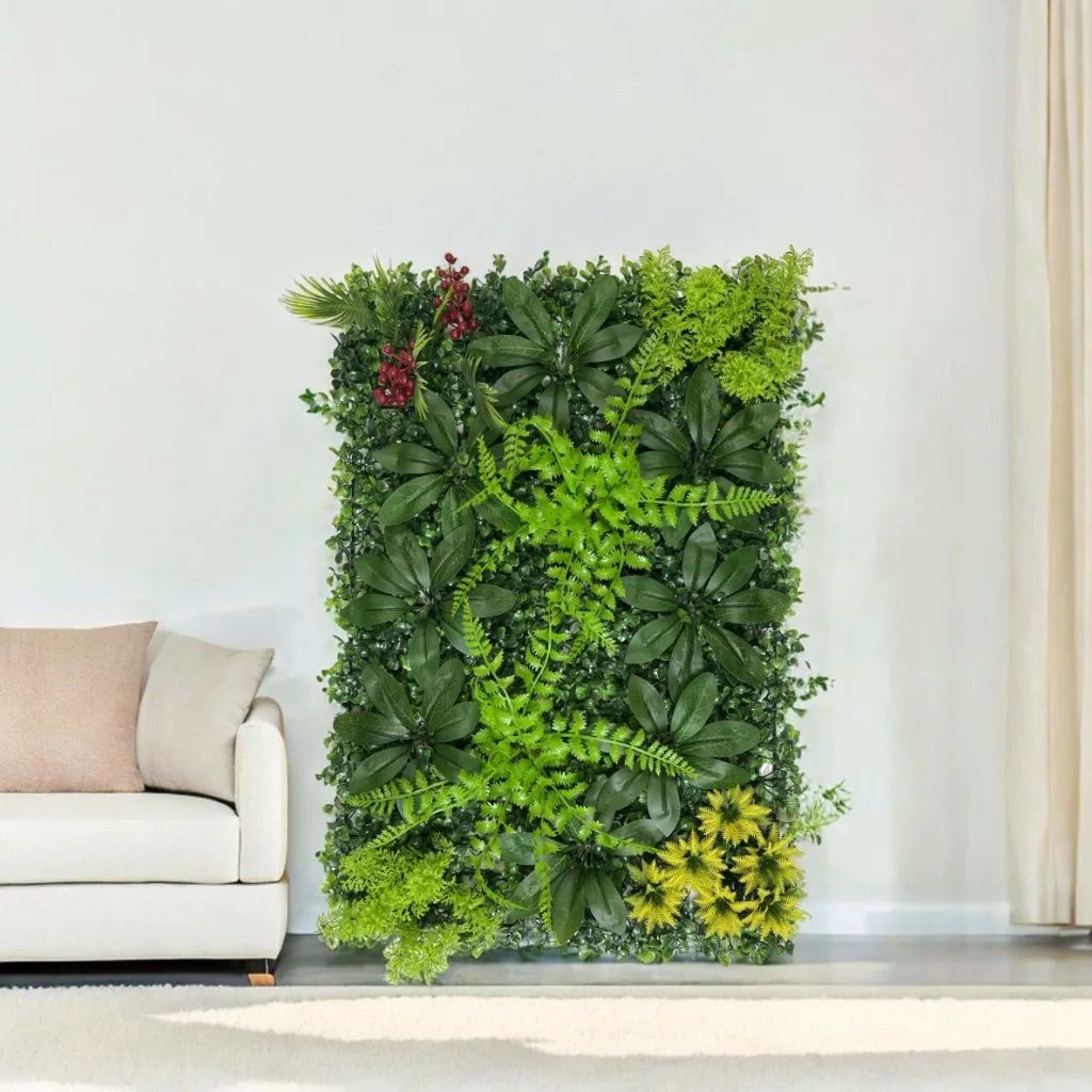 Artificial Boxwood Hedge Wall Panel  Green Grass  Fake Flower Privacy Fence Screen For Indoor  Outd