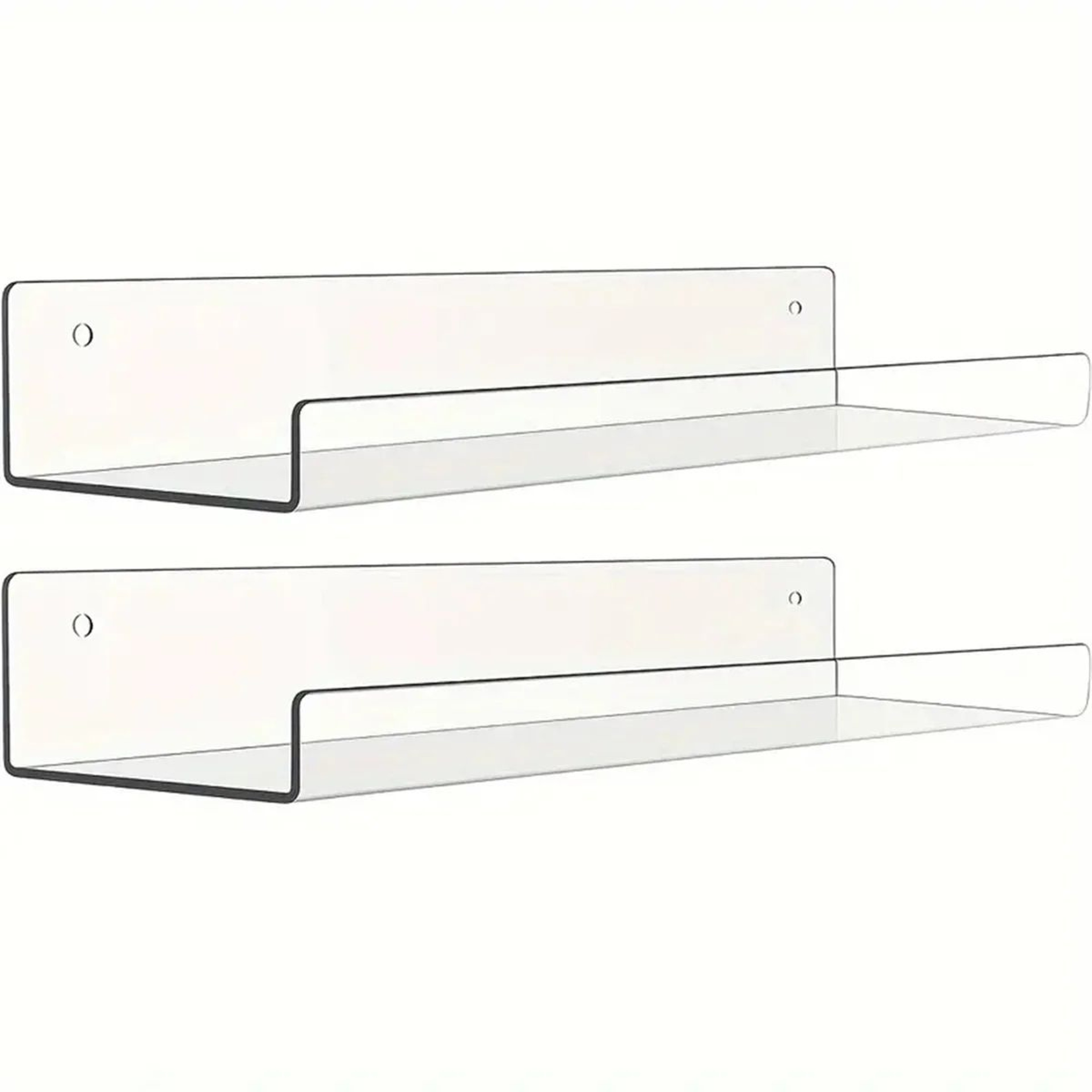 Clear Acrylic Floating Wall Shelf  Plastic Wall Mounted Storage Organizer For Kitchen Bathroom  Off 6