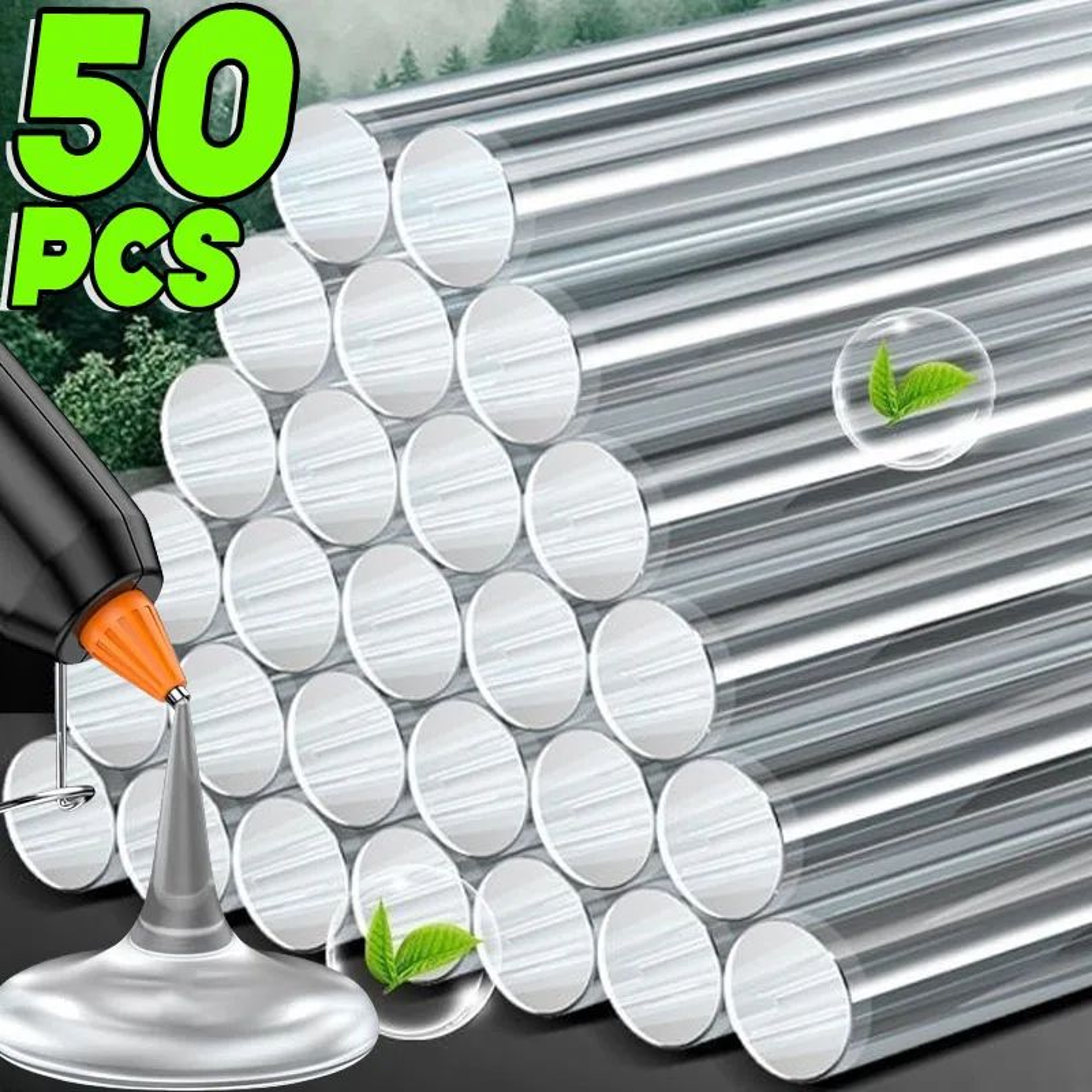 Transparent EVA Hot Glue Sticks  Strong Adhesive Refill For Mini  FullSize Glue Guns DIY Craft Rep 0