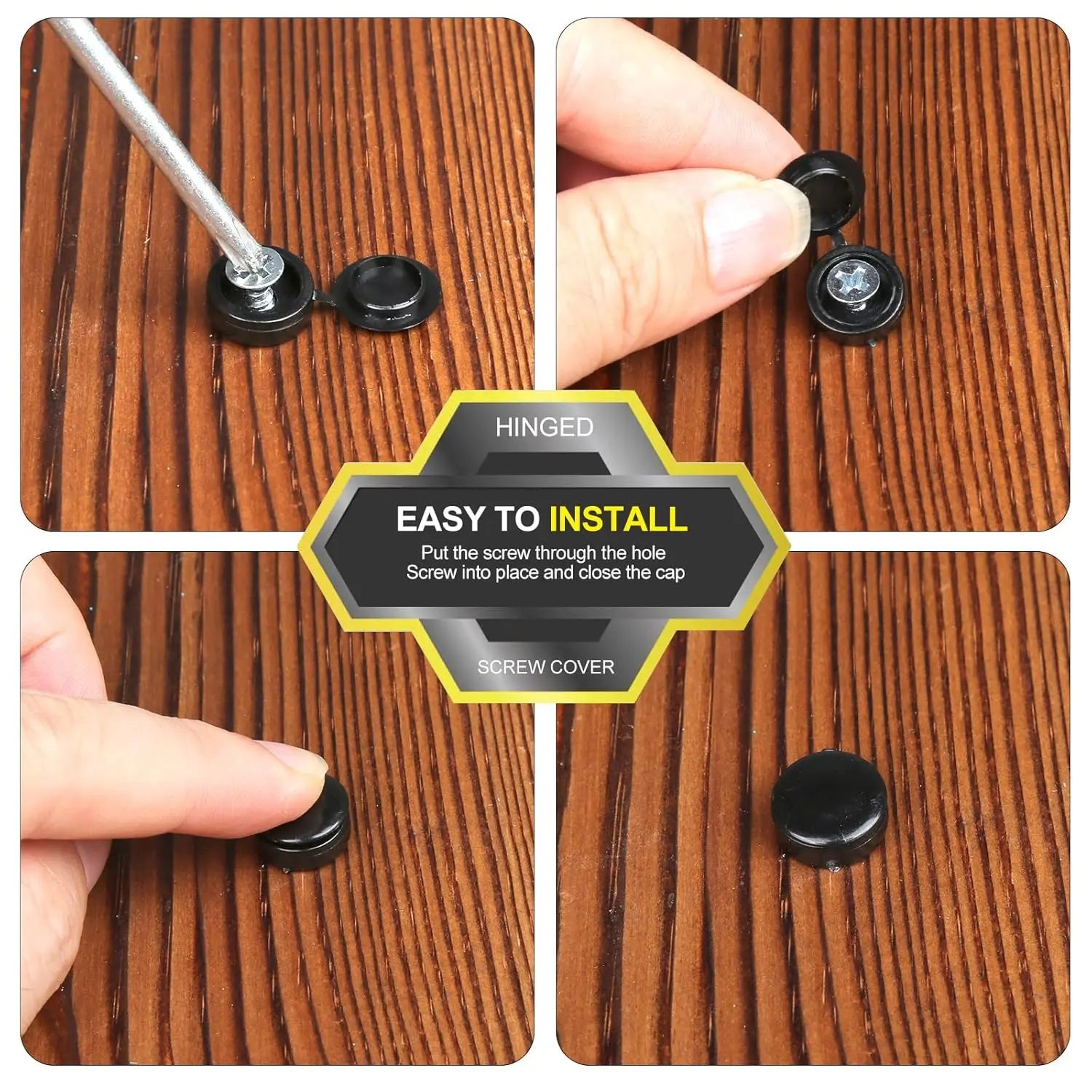 Plastic Screw Cap Covers  PC Protective SnapOn Screw  Bolt Covers For Furniture Cabinets Car Trim   3