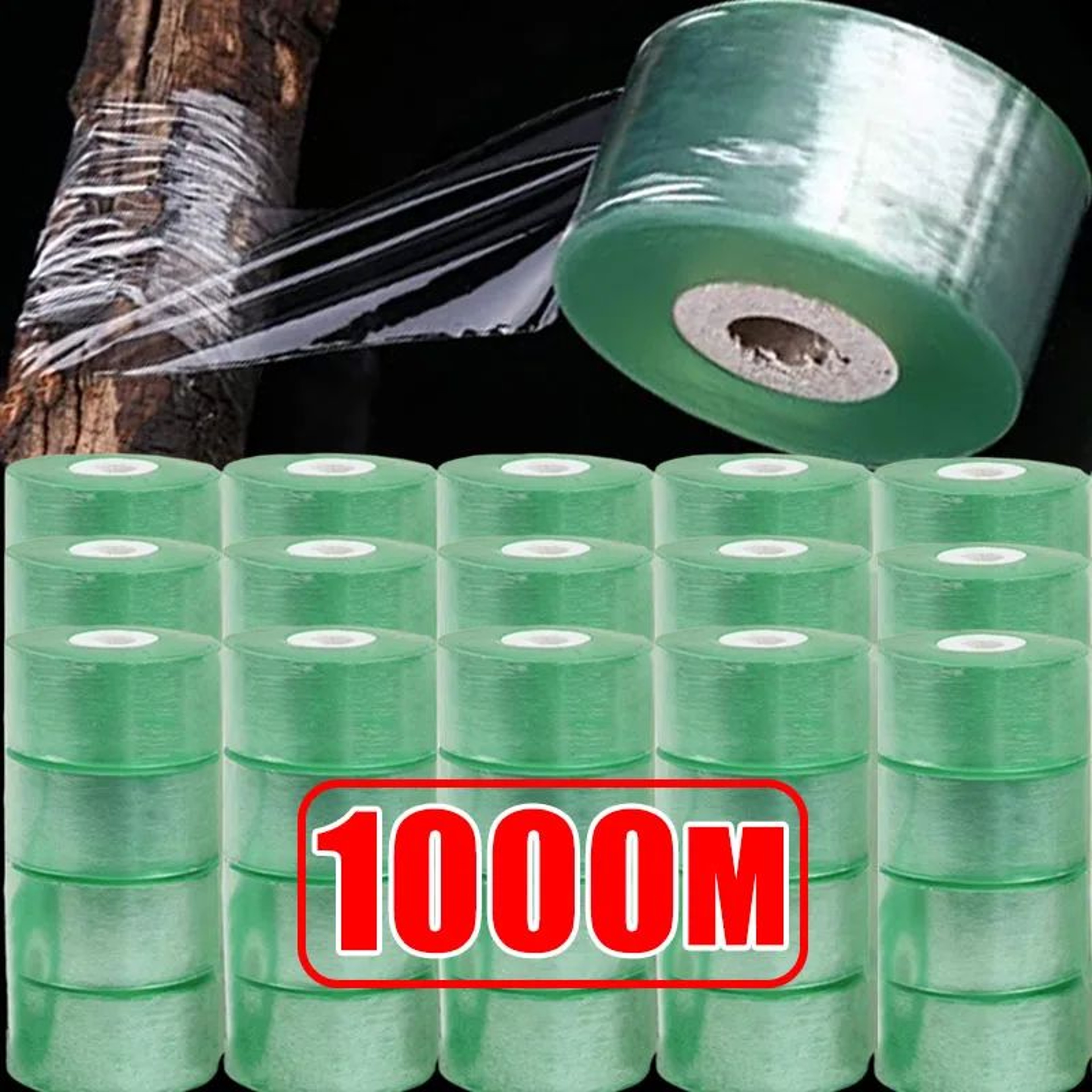 328 Ft PE Grafting Tape Roll  Stretchable SelfAdhesive Plant Grafting Film For Trees Seedlings Vine 5