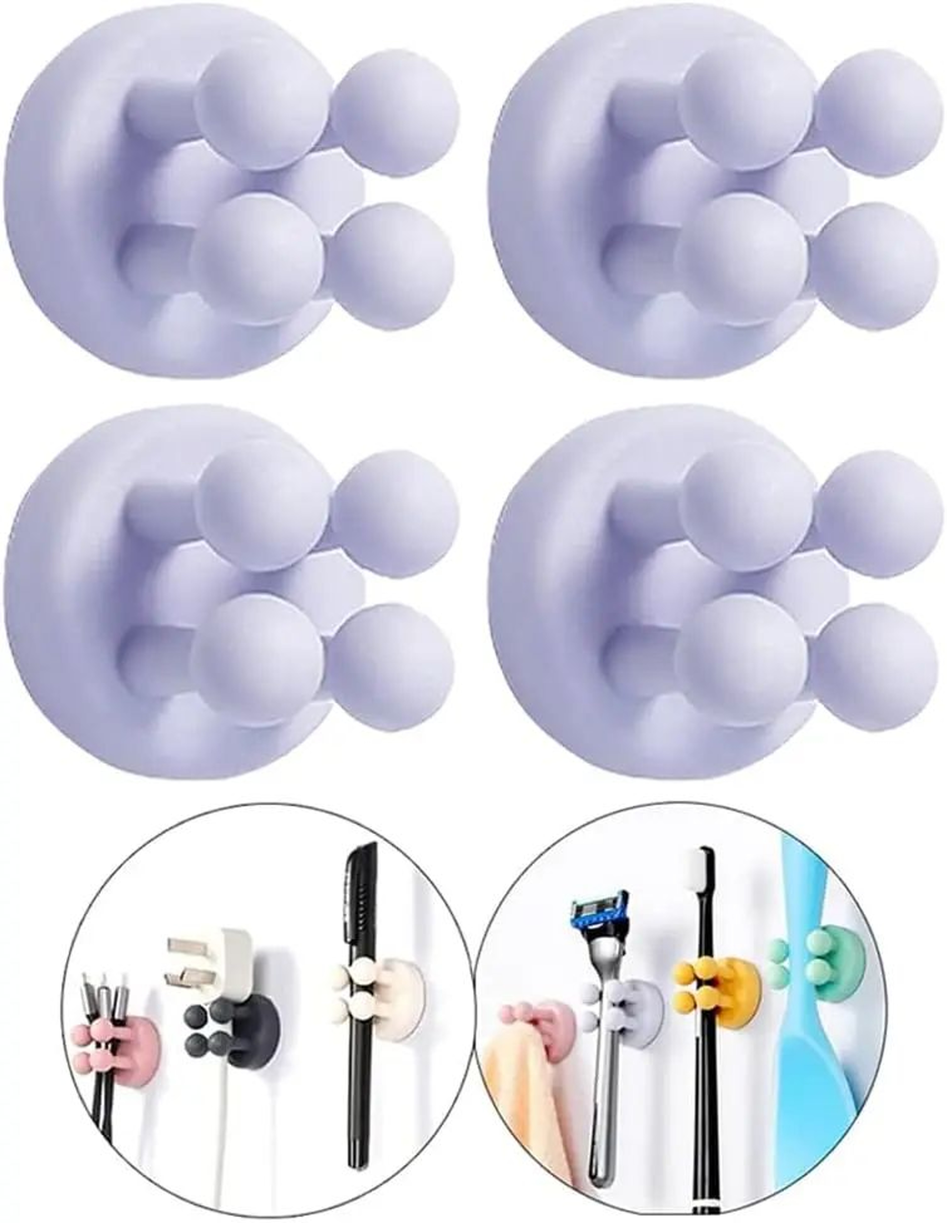 Silicone Toothbrush Holder  Waterproof SelfAdhesive MultiPurpose Wall Hook For Bathroom Organizatio 15