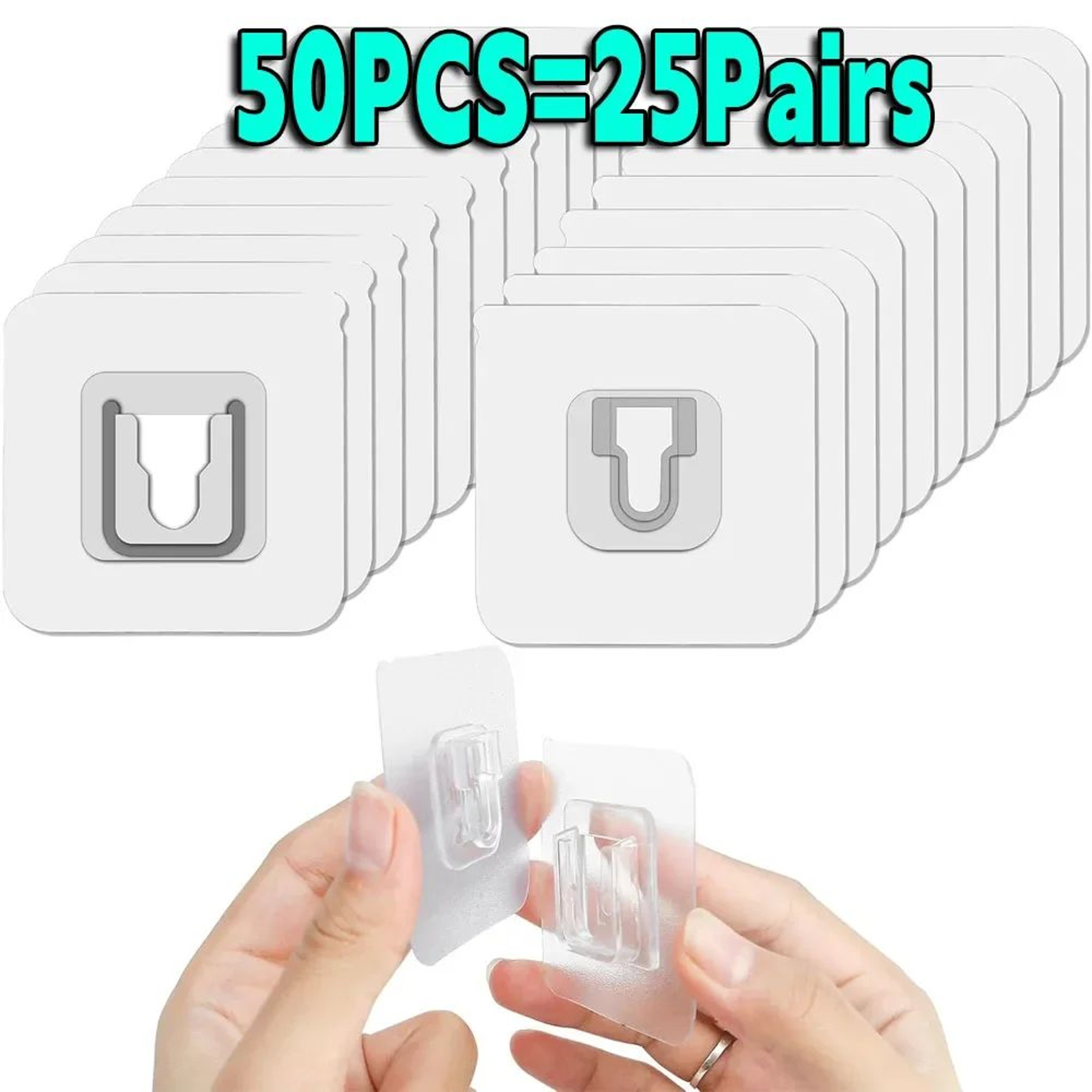 HeavyDuty Transparent Adhesive Wall Hooks  Stainless Steel Waterproof SelfAdhesive Hangers For Kitc 10
