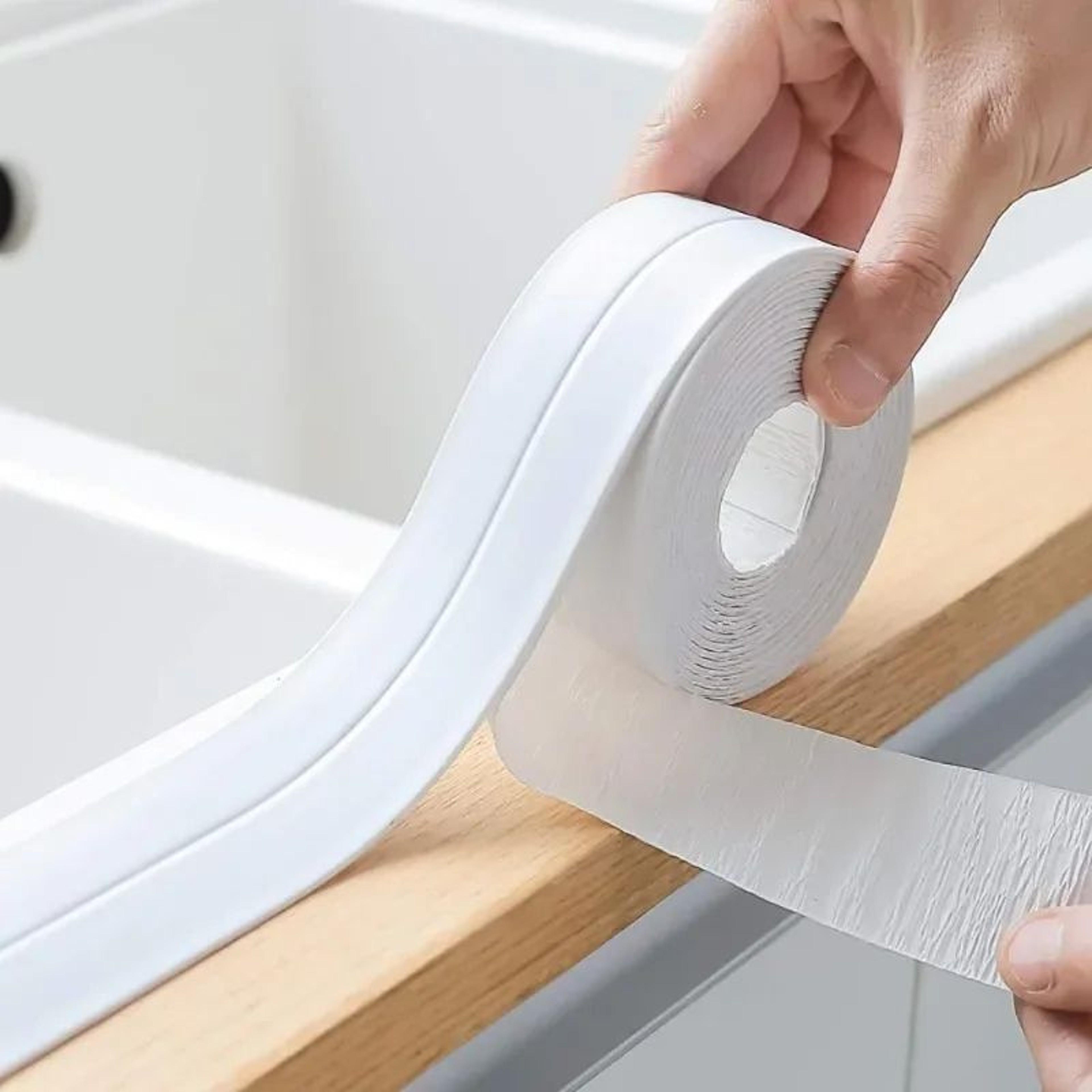 SelfAdhesive Waterproof PVC Caulk Sealing Tape  MoldProof Wall  Bathroom Seal Strip For Kitchen Bat 1