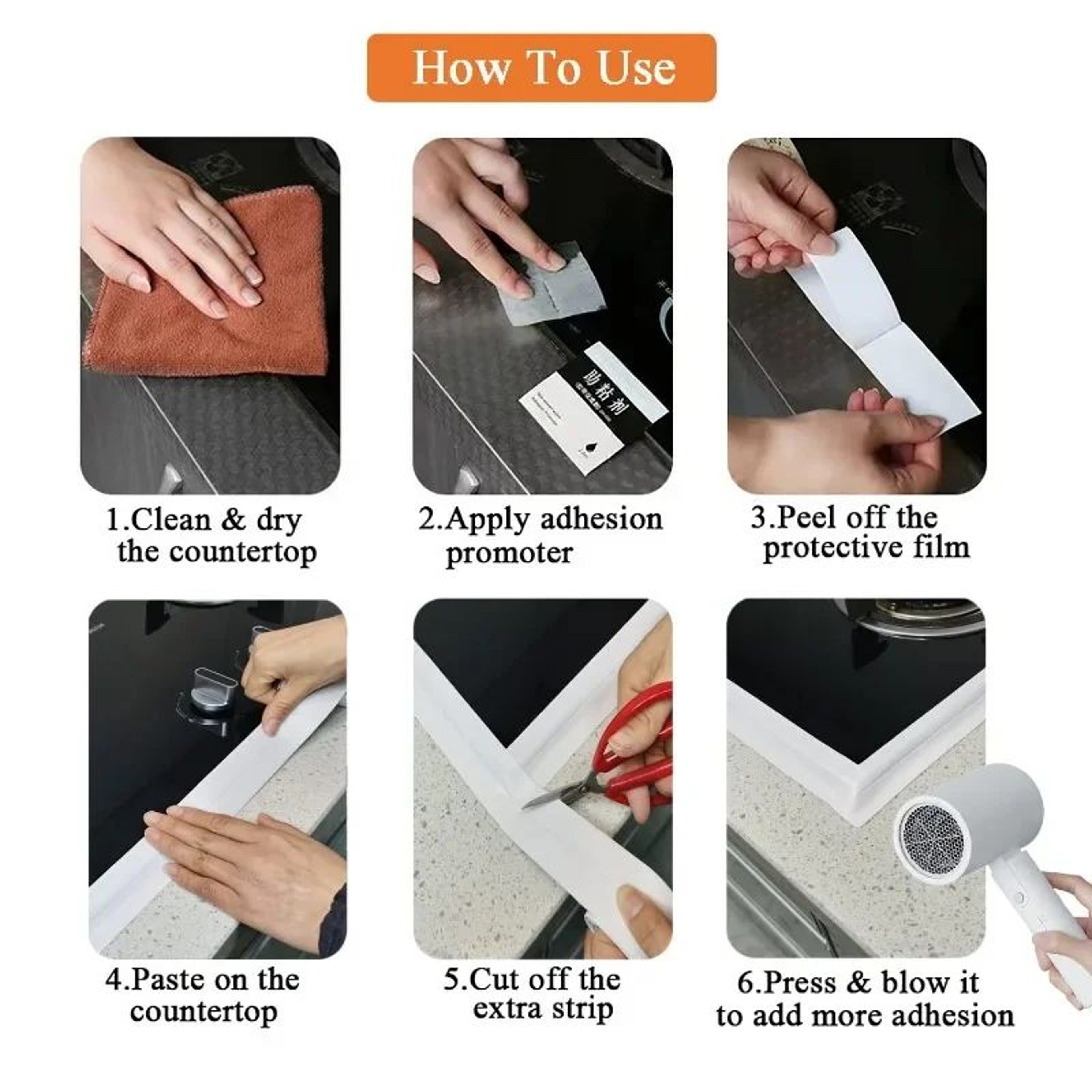 SelfAdhesive Waterproof PVC Caulk Sealing Tape  MoldProof Wall  Bathroom Seal Strip For Kitchen Bat 4