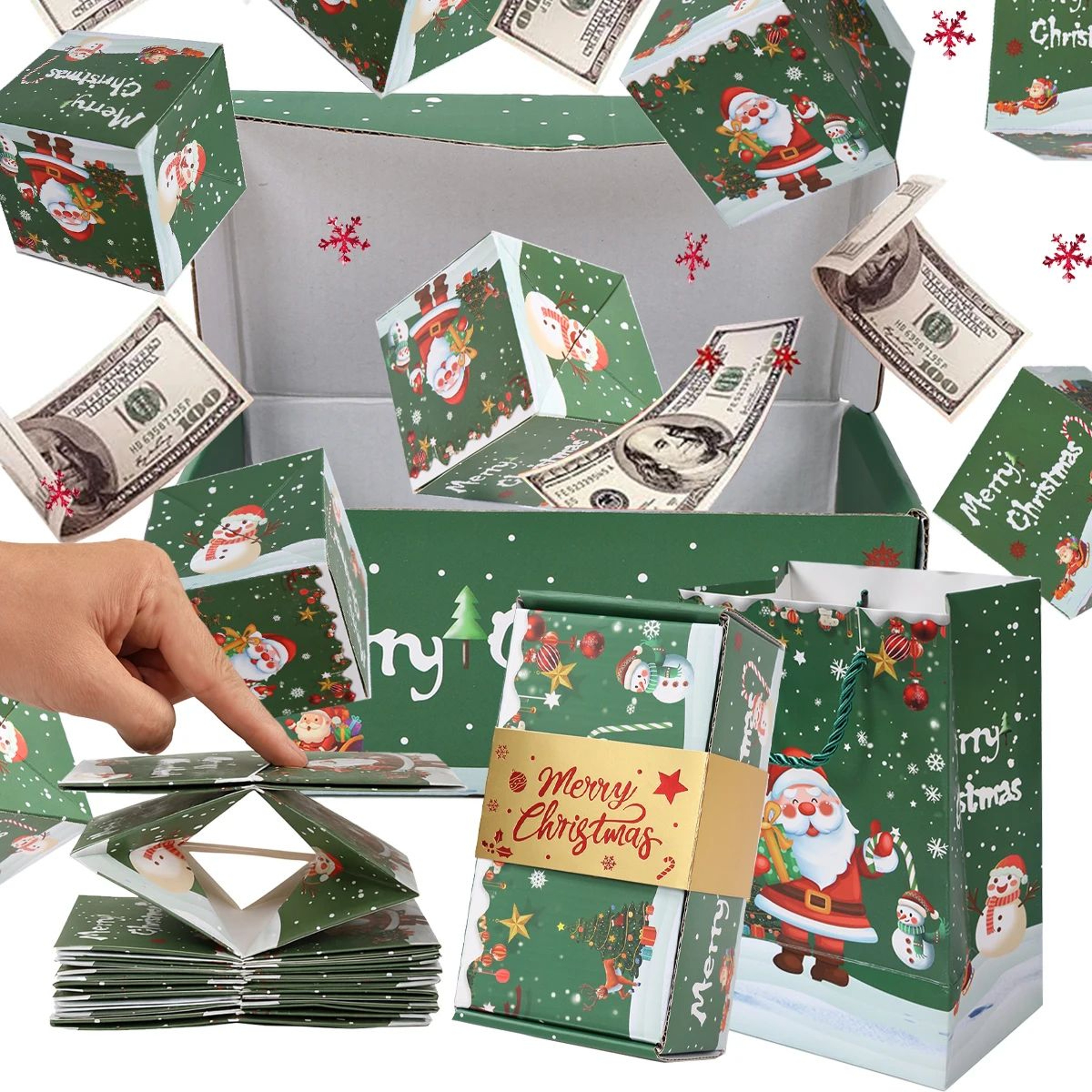 DIY Folding Surprise Christmas Gift Box  Money Pop Up Gift Box For Christmas  New Year Cash Gift Su 2