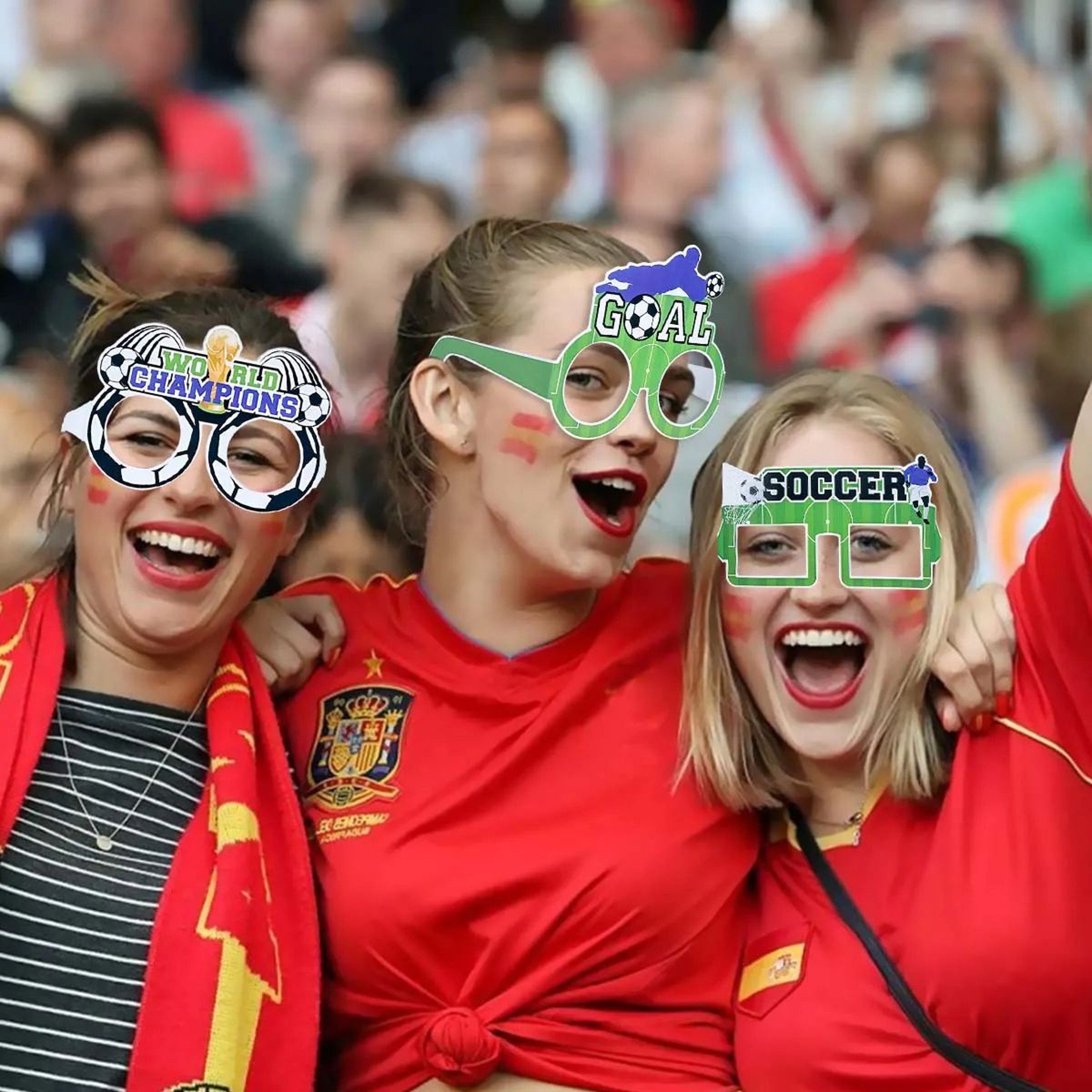 8pcs Football Party Paper Glasses  Soccer Birthday Photo Booth Props For Boys 1st Birthday  Baby Sh 5
