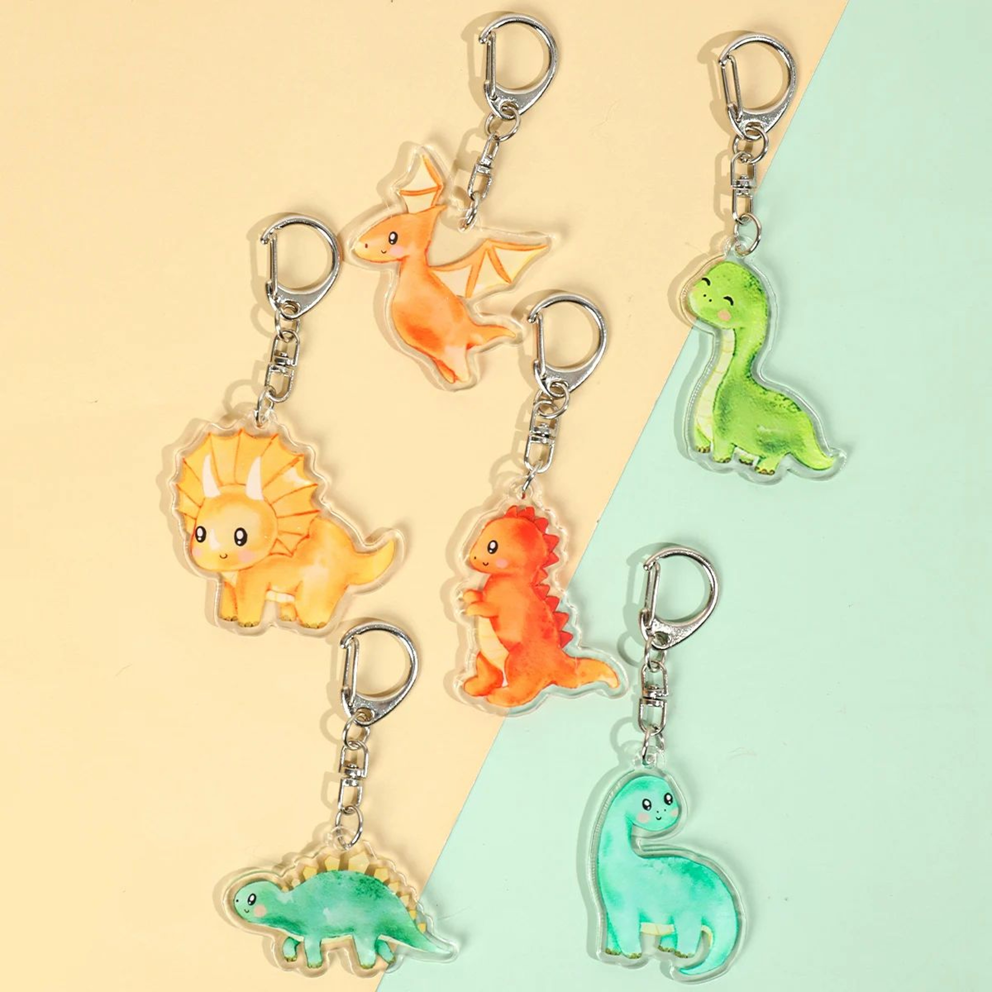 Dinosaur Party Acrylic Keychains  Safari Dino Birthday Party Favors For Kids Baby Shower  Wild One  1