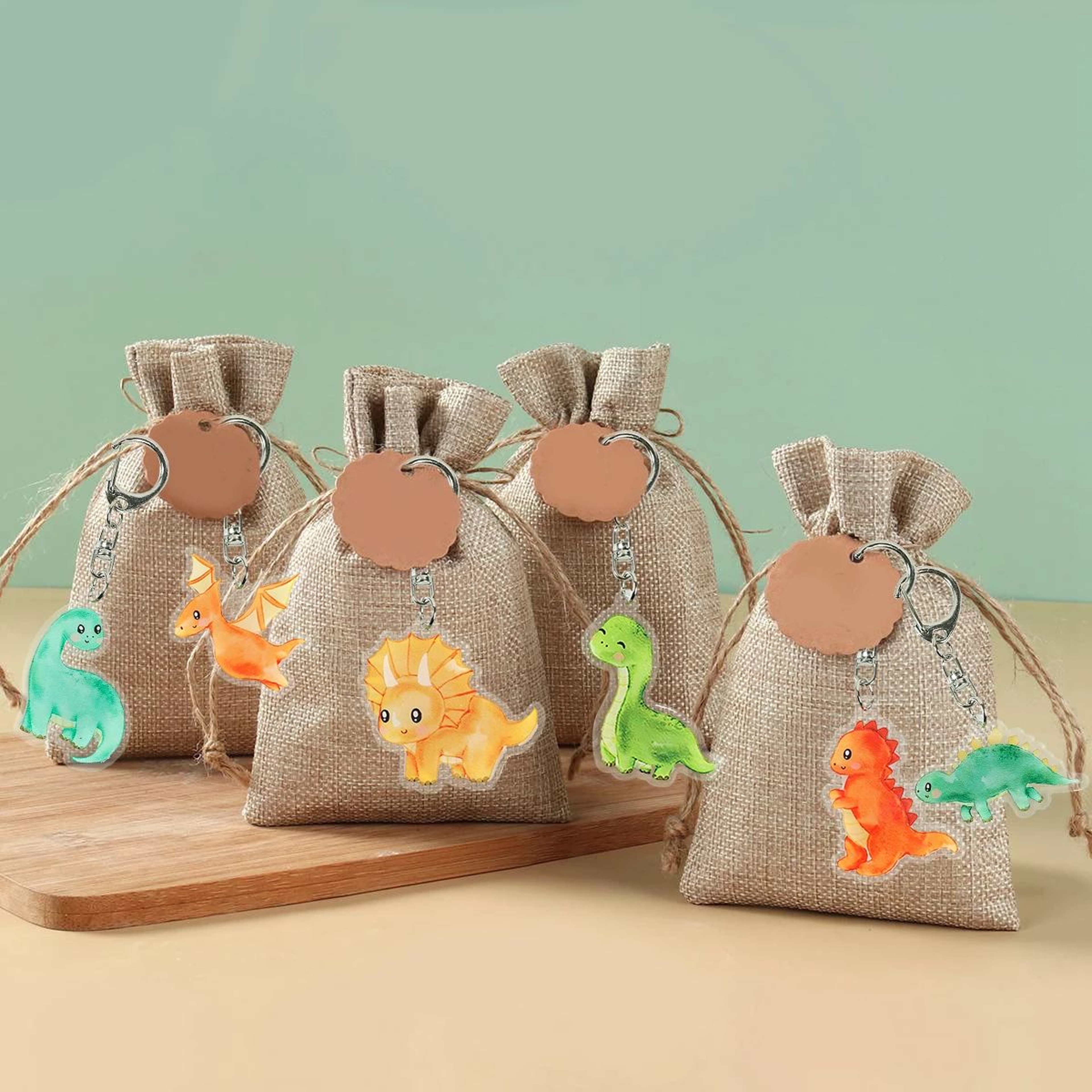 Dinosaur Party Acrylic Keychains  Safari Dino Birthday Party Favors For Kids Baby Shower  Wild One  4