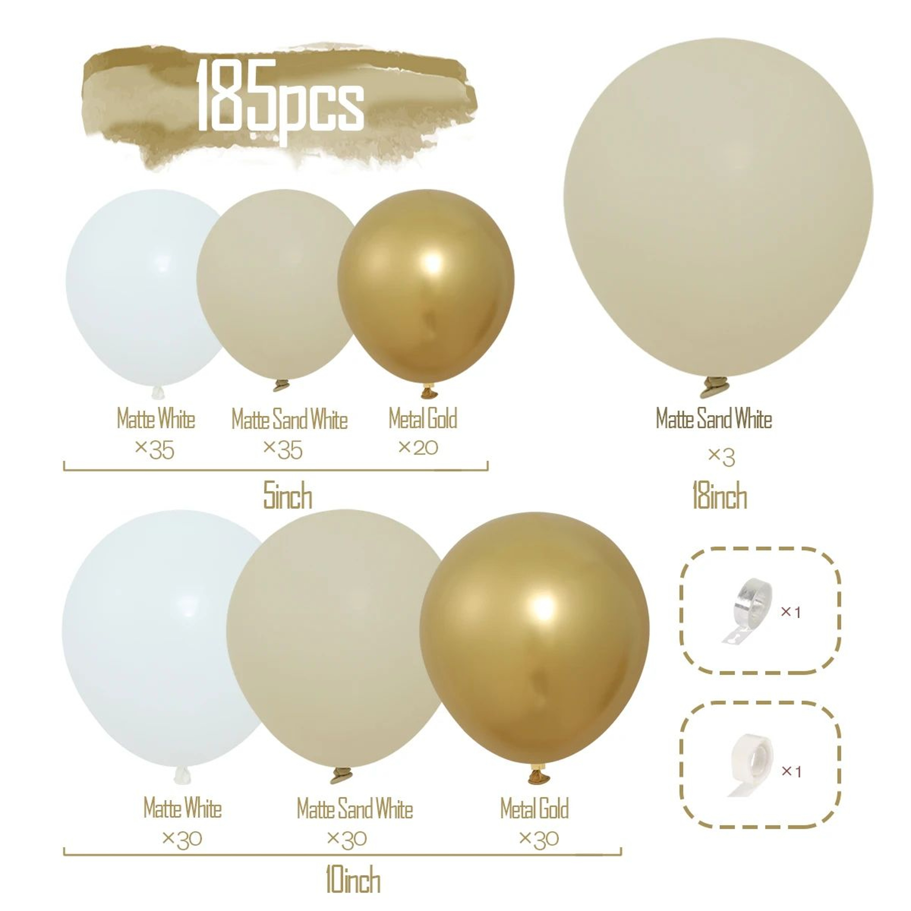 Apricot  Coffee Brown Balloon Garland Arch Kit  Latex Party Balloon Decoration Set For Weddings Bir 5