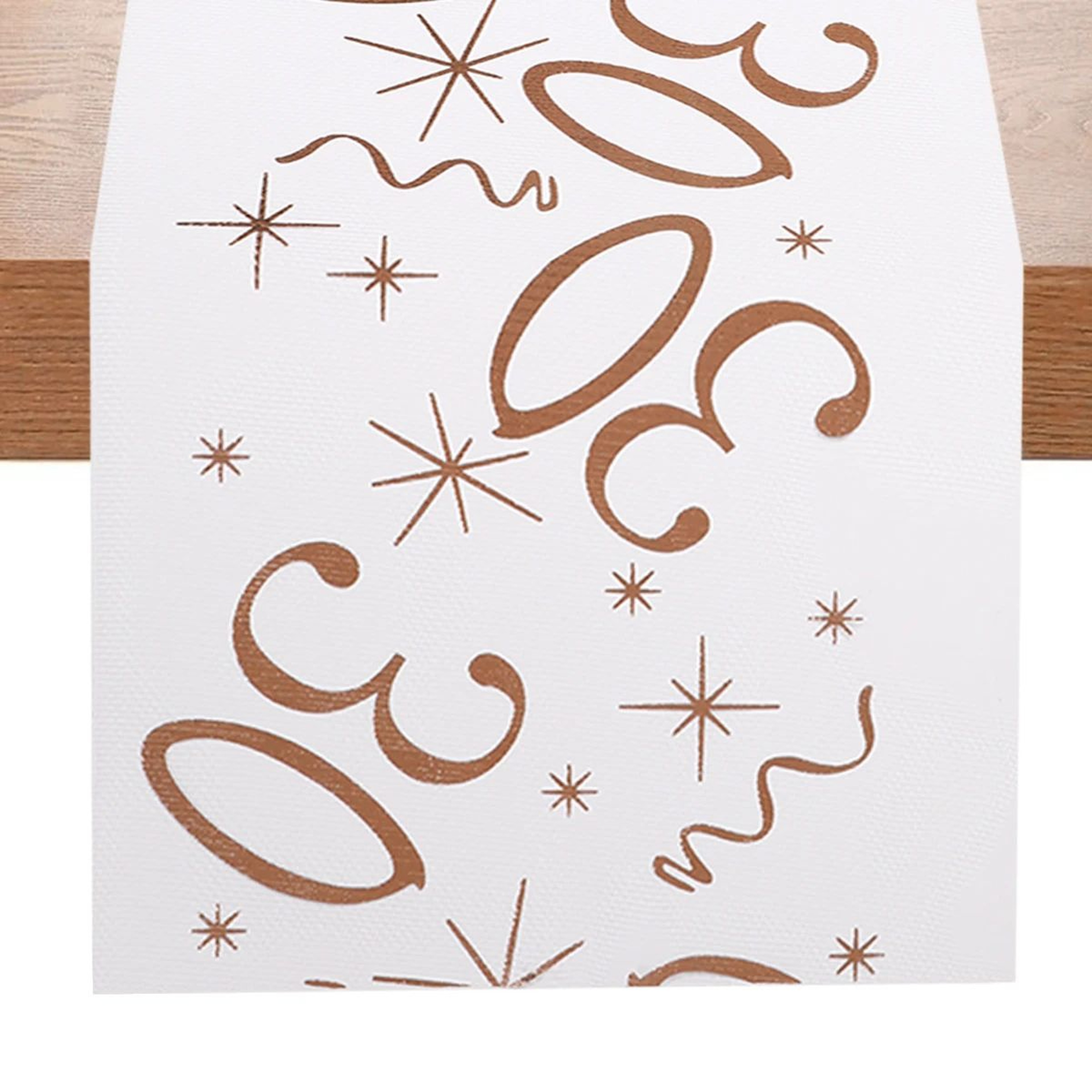 Rose Gold Birthday Table Runner  Elegant Party Table Decoration For 18th 30th 50th 60th  70th Birth 1