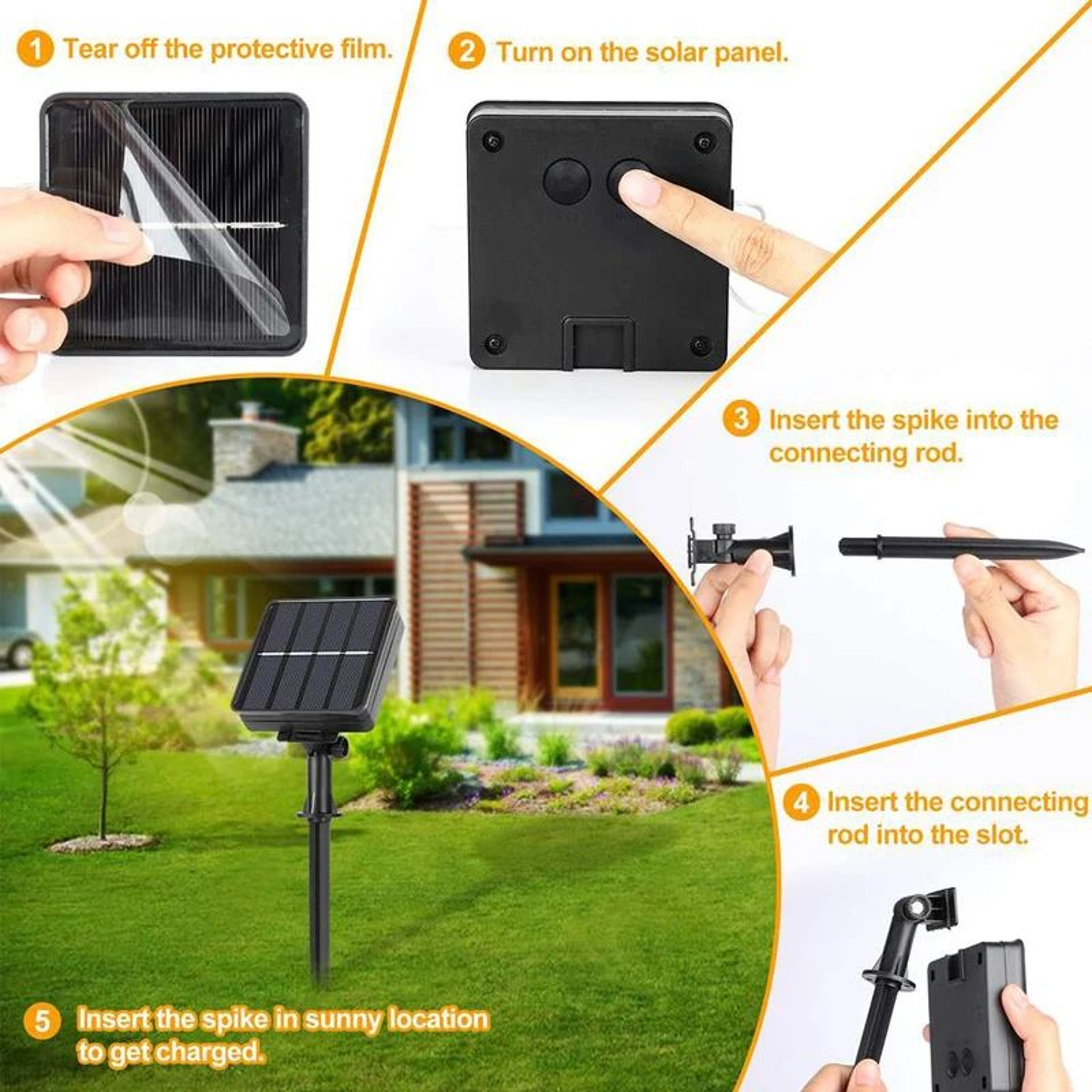 Solar LED Fairy String Lights Outdoor  Waterproof Twinkle Copper Wire Garden Lights For Christmas P 1