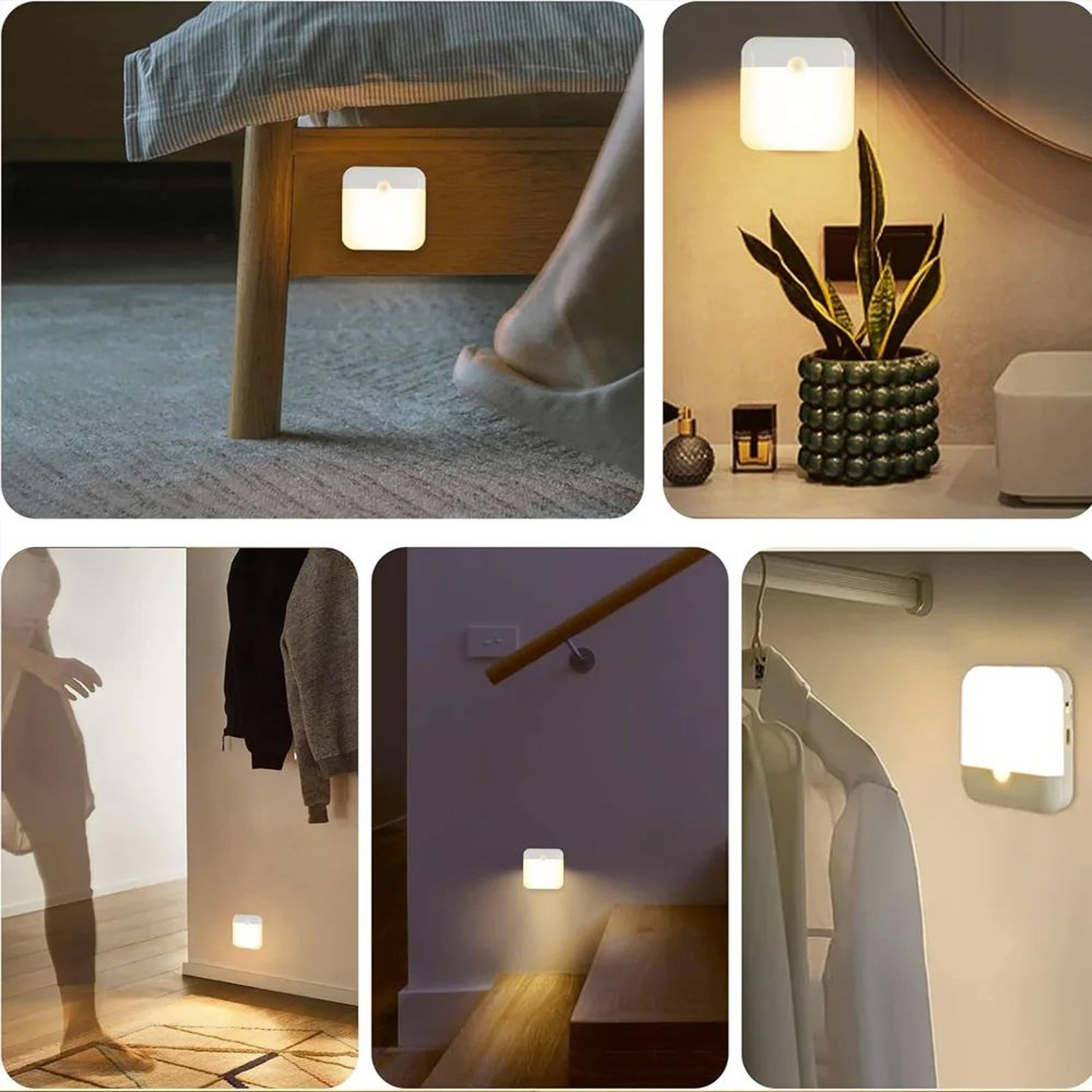 Rechargeable LED Motion Sensor Night Light  Wireless PIR Closet Cabinet Security Light For Hallway  5