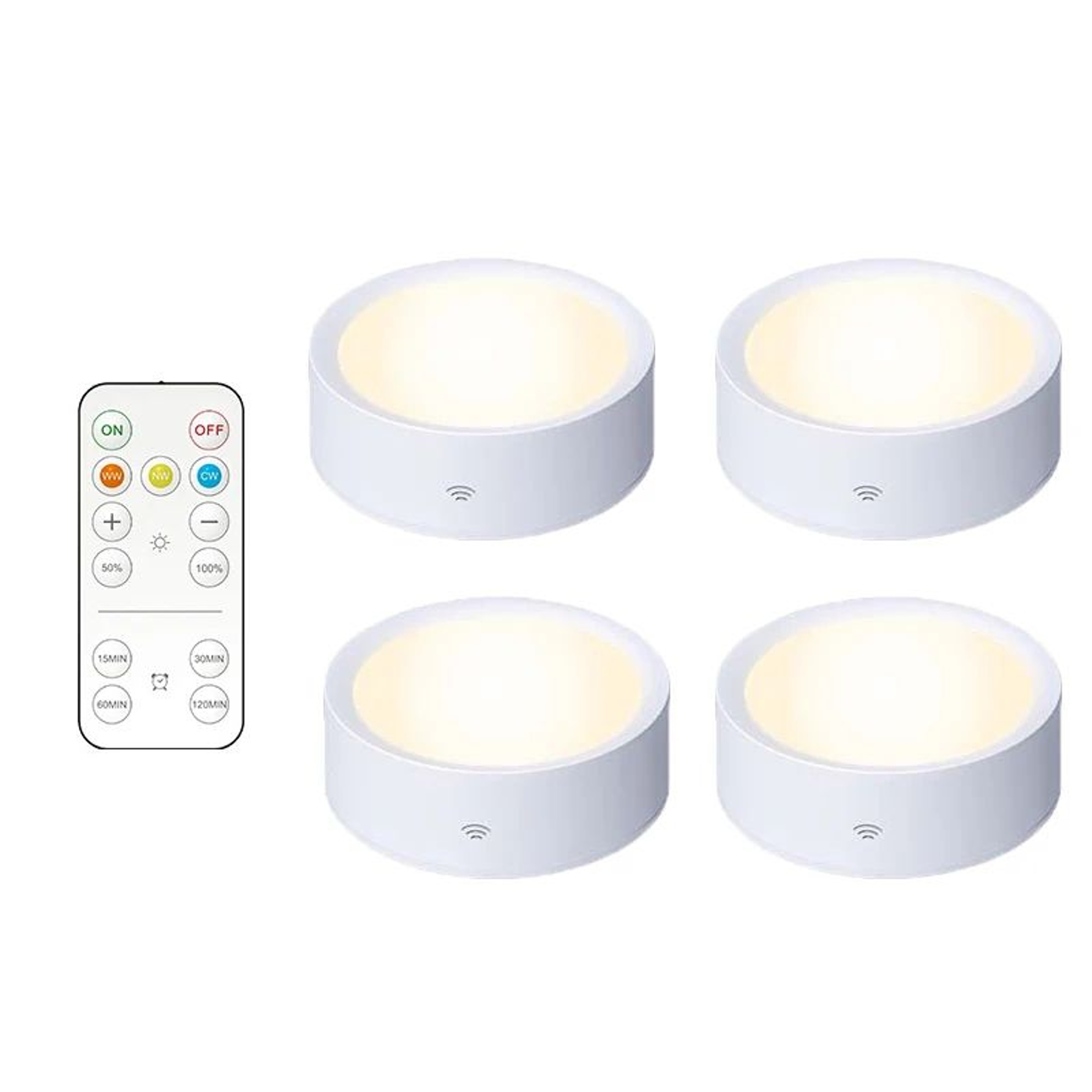 Smart Remote Control Cabinet Light  Battery Powered Dimmable Warm  White LED Night Light For Kitche 11