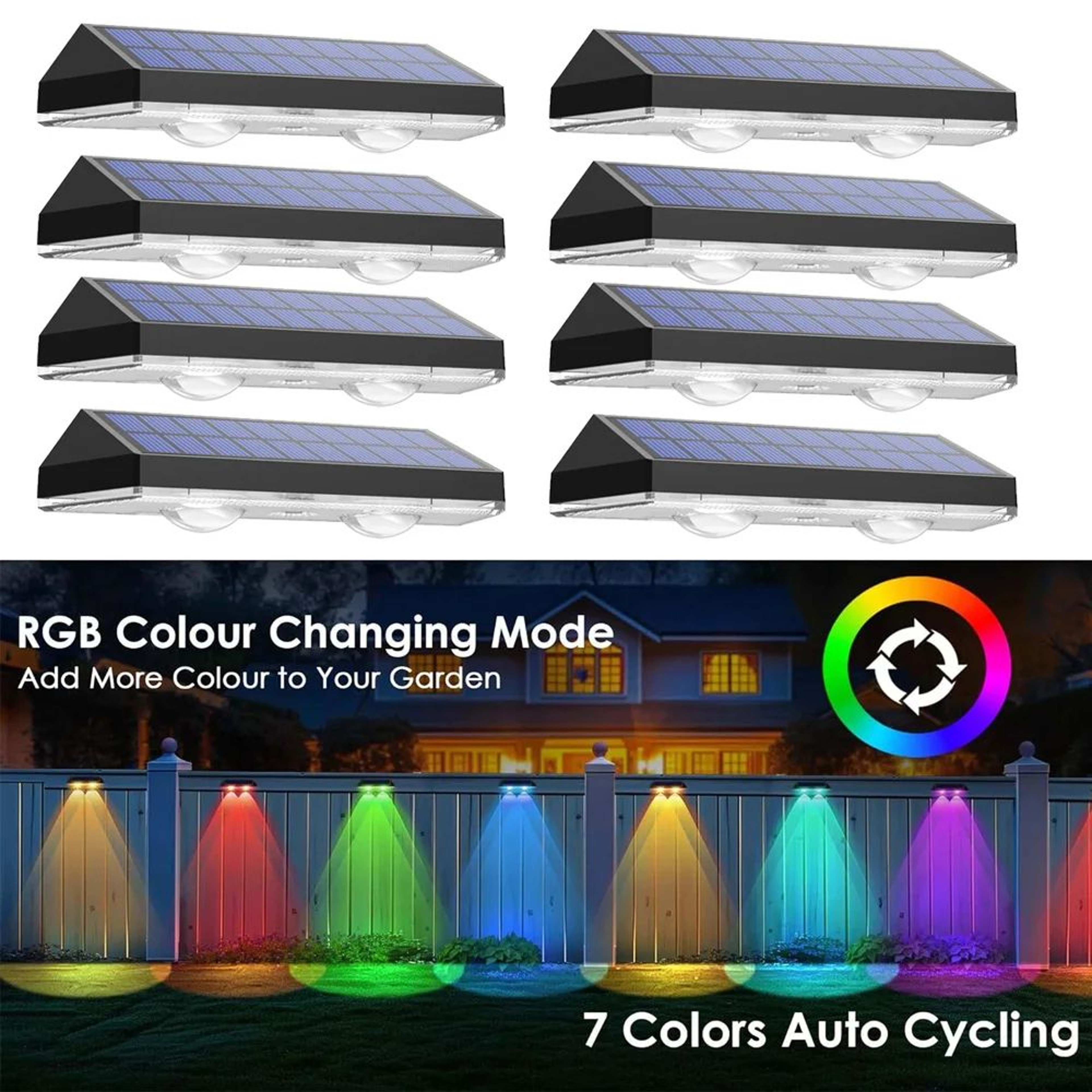 Solar LED Fence  Deck Lights  IP65 Waterproof Outdoor Path Stair  Wall Lights With 3 Color Temperat 11